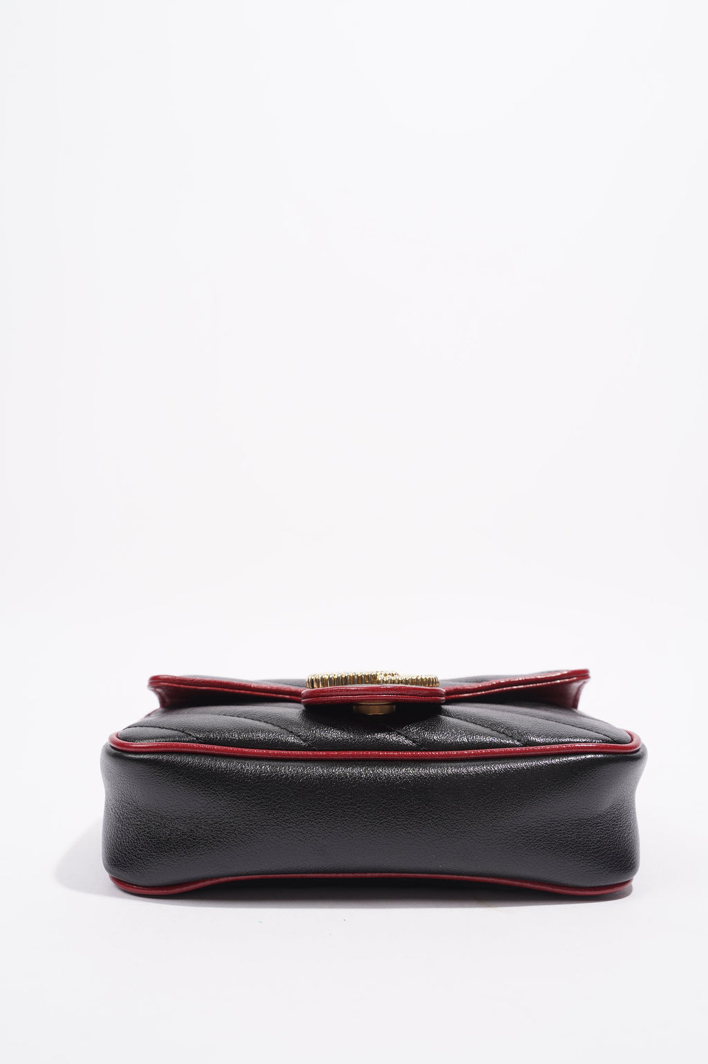 Gucci Torchon GG Marmont Black Leather Super Mini