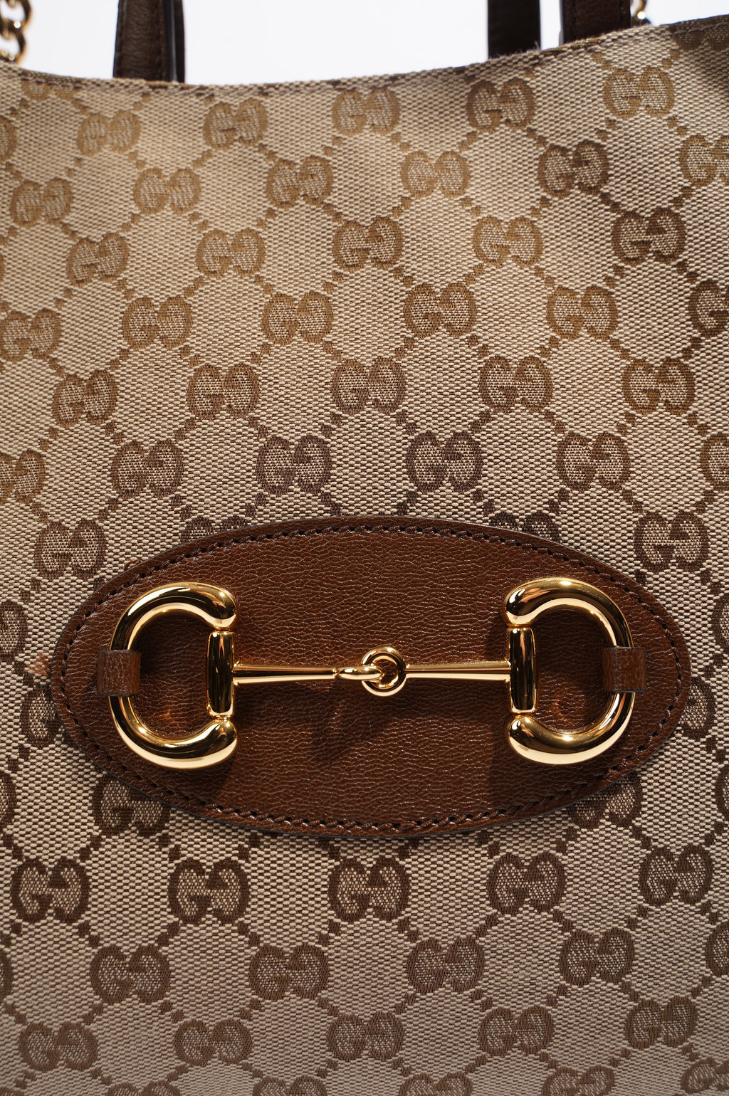 Gucci 1955 Horsebit Chain Tote Monogram Canvas