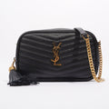 Saint Laurent Lou Camera Bag Black Matelasse Leather Mini