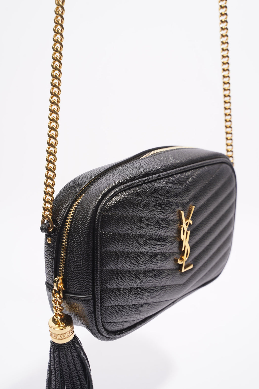 Saint Laurent Lou Camera Bag Black Matelasse Leather Mini