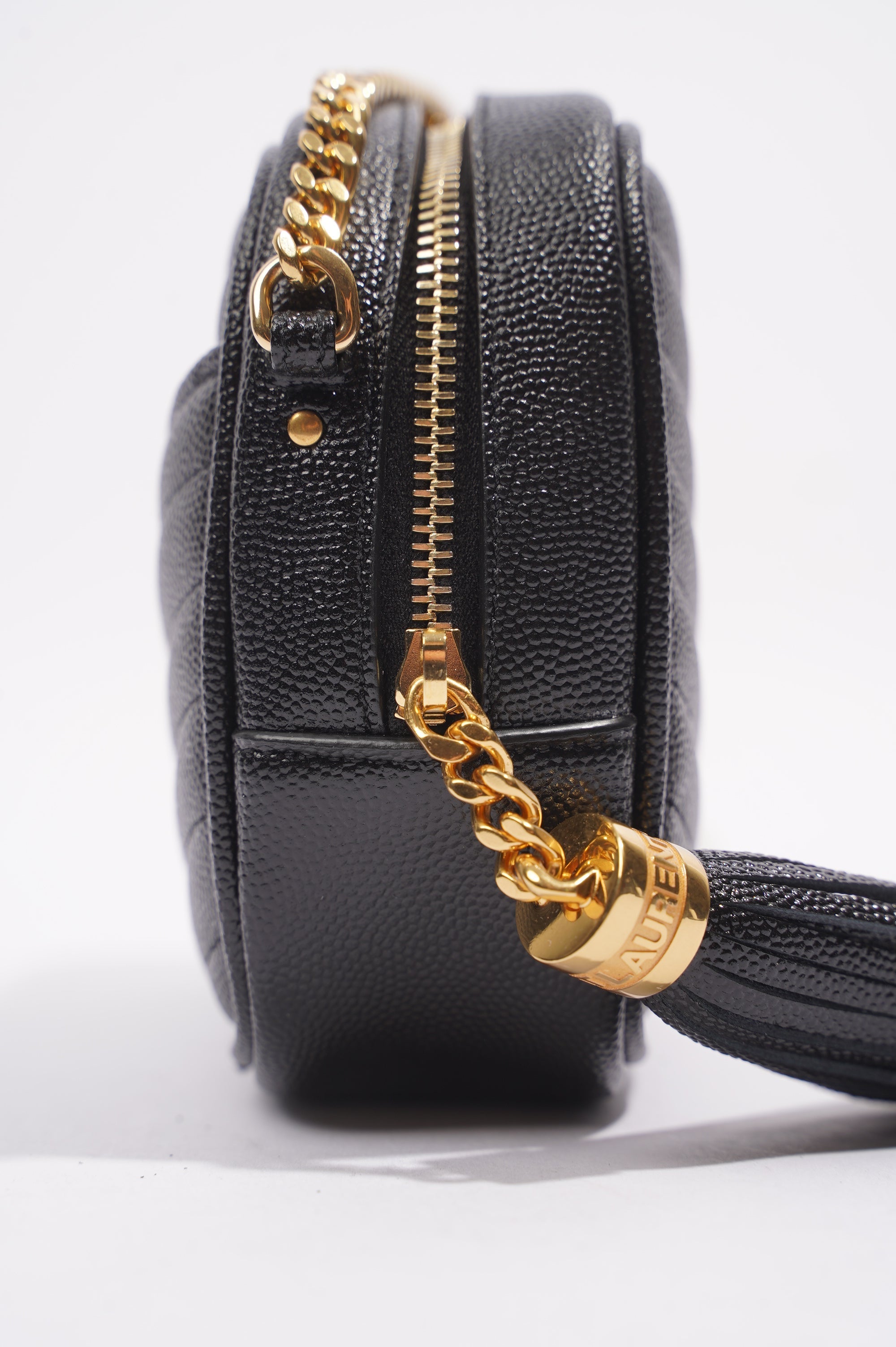 Saint Laurent Lou Camera Bag Black Matelasse Leather Mini