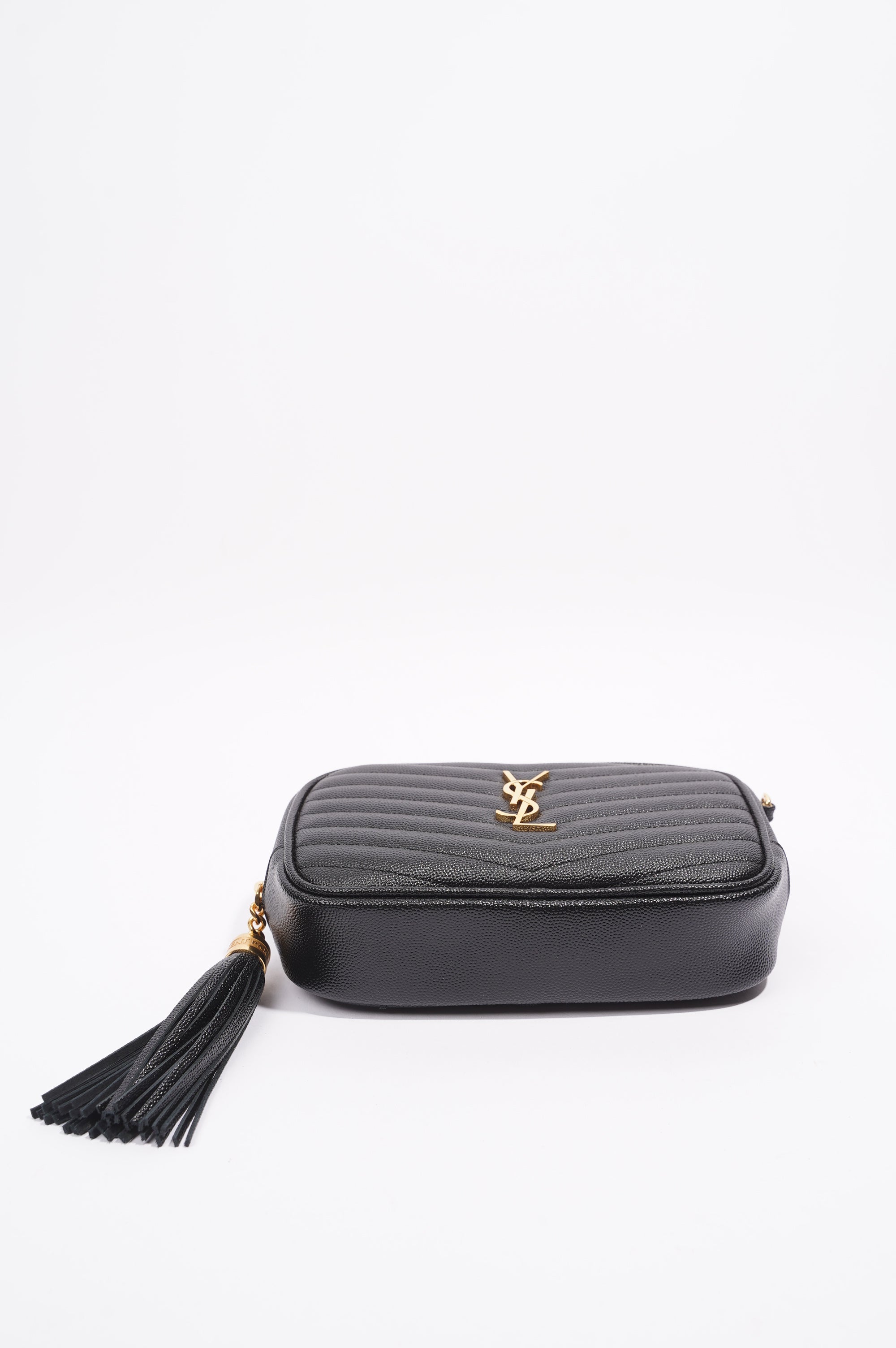 Saint Laurent Lou Camera Bag Black Matelasse Leather Mini