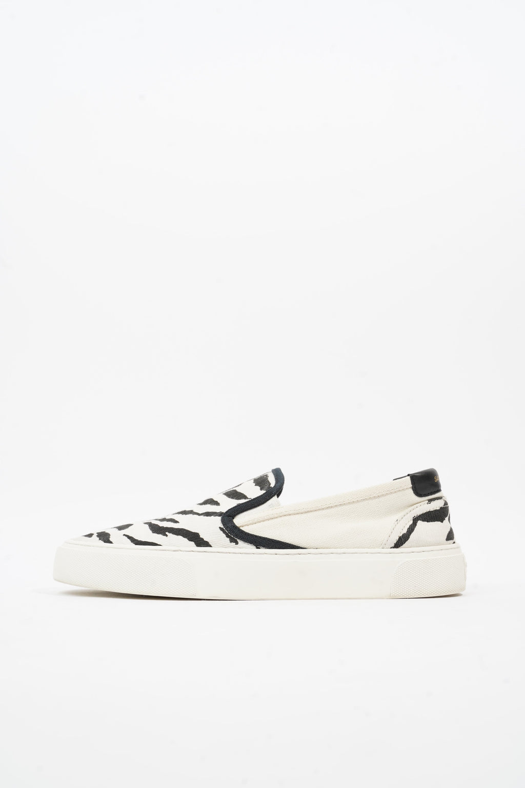 Saint Laurent Slip On Sneaker Zebra Print Canvas EU 40 UK 7