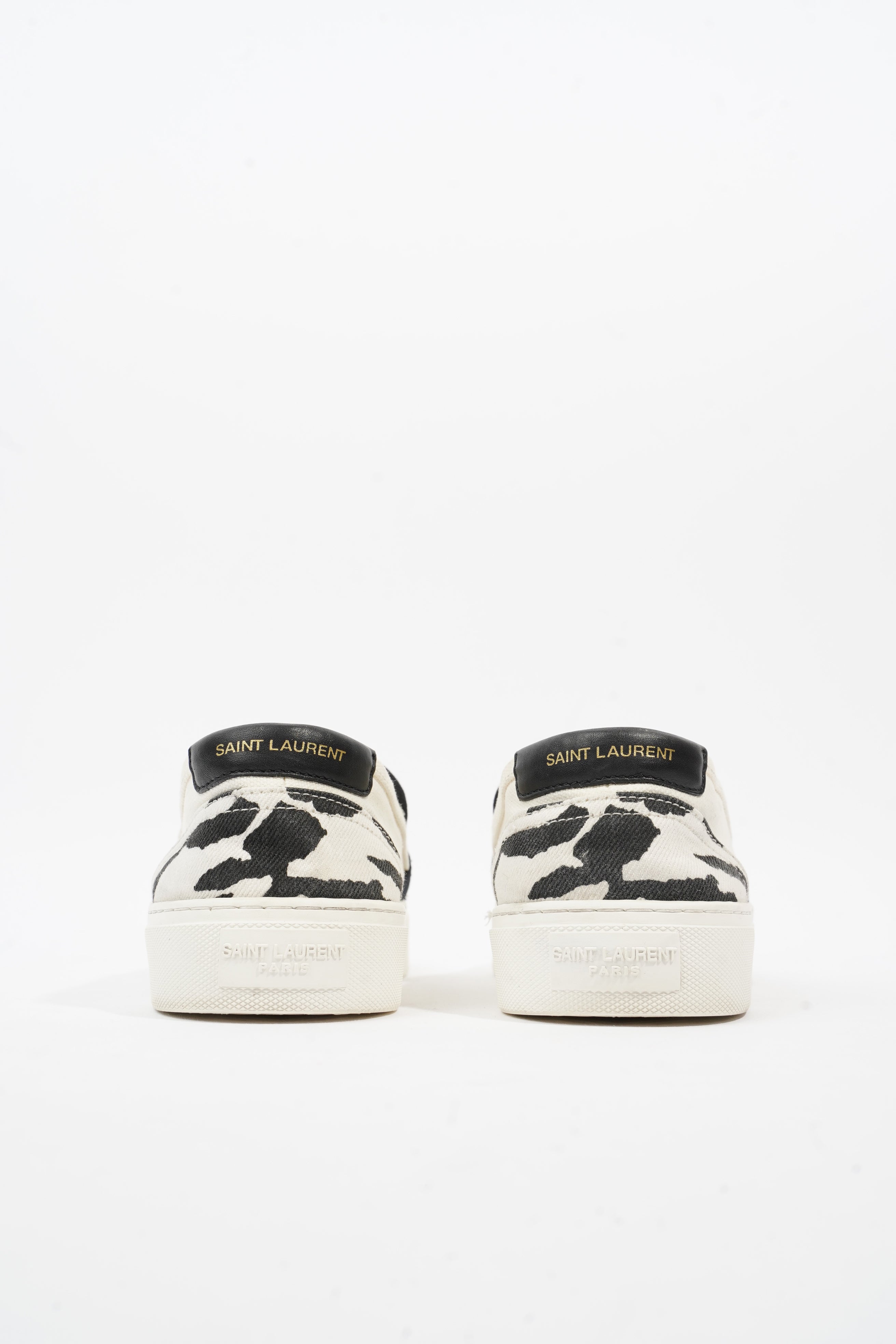 Saint Laurent Slip On Sneaker Zebra Print Canvas EU 40 UK 7