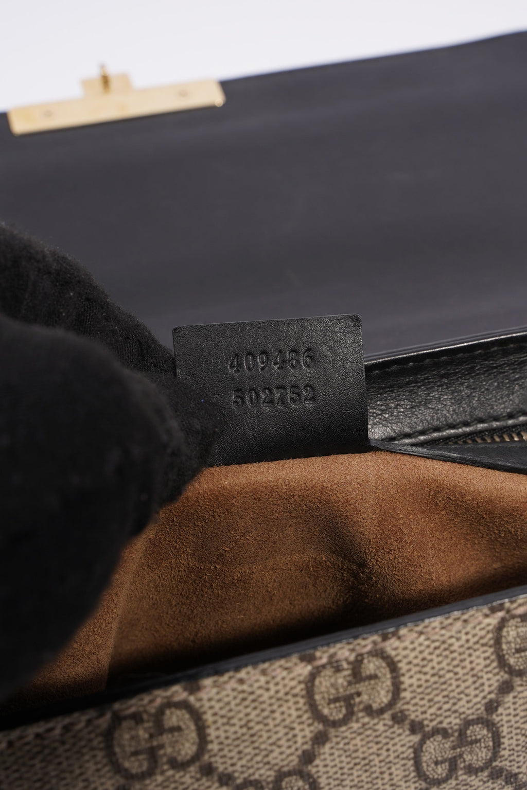 Gucci Padlock Bag Supreme / Black Coated Canvas Medium