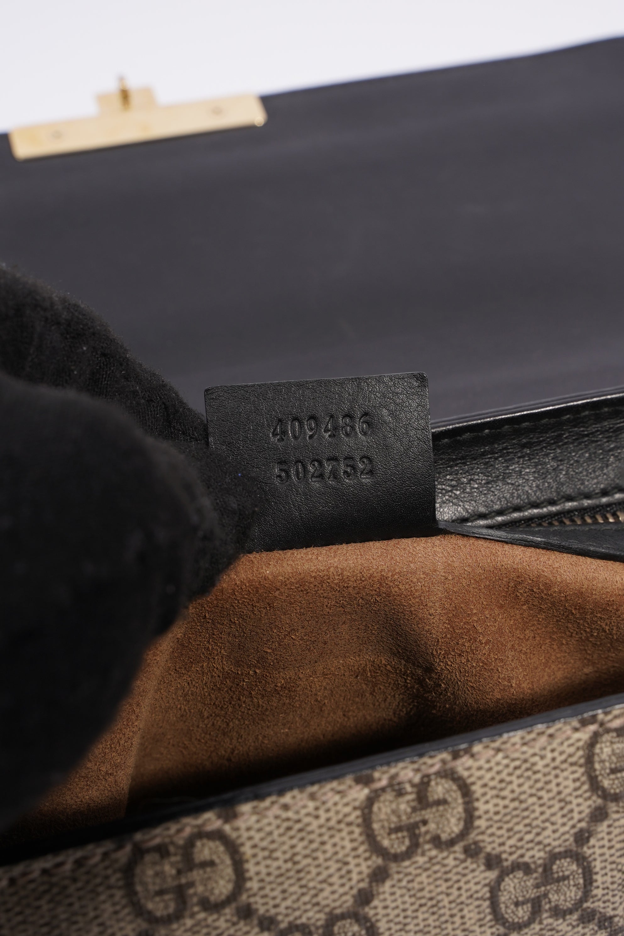 Gucci Padlock Bag Supreme / Black Coated Canvas Medium