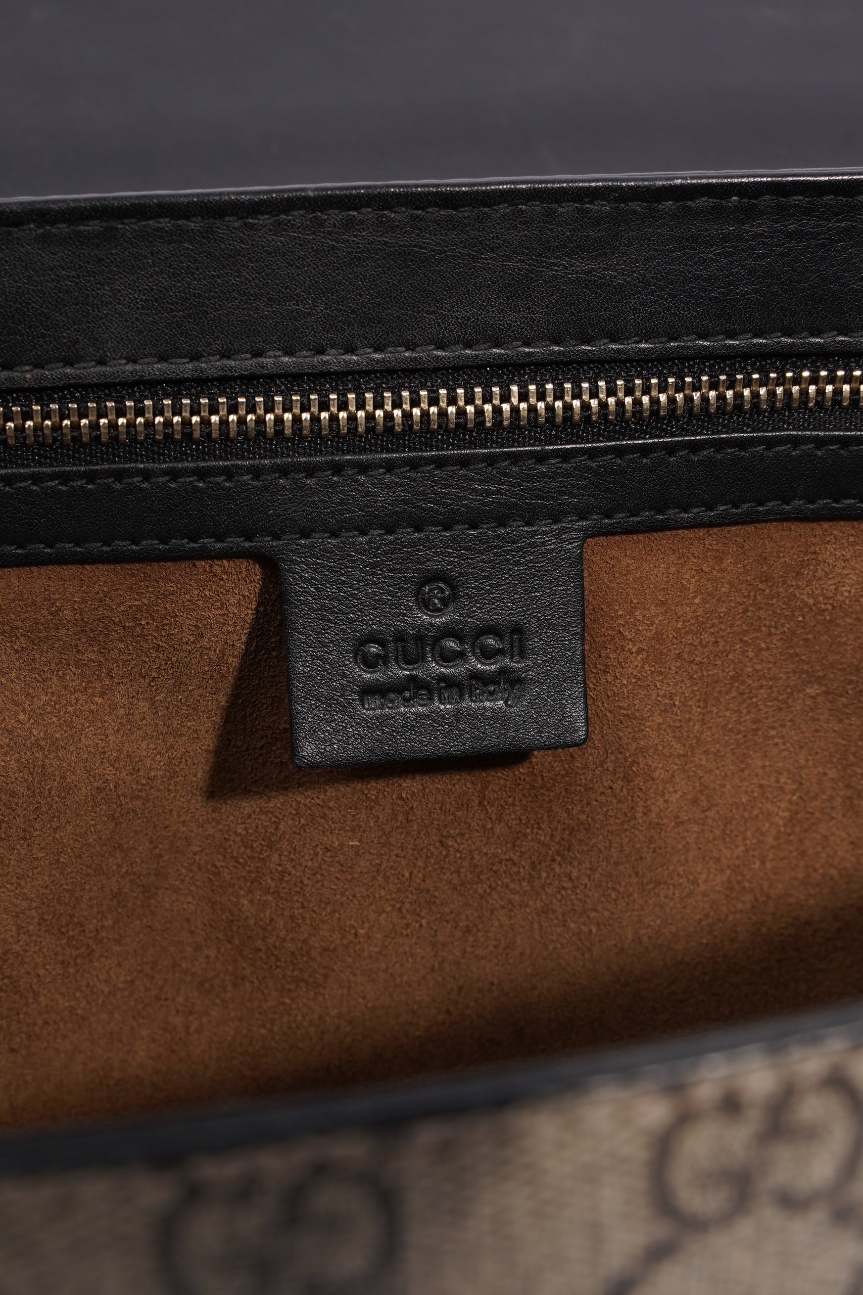 Gucci Padlock Bag Supreme / Black Coated Canvas Medium