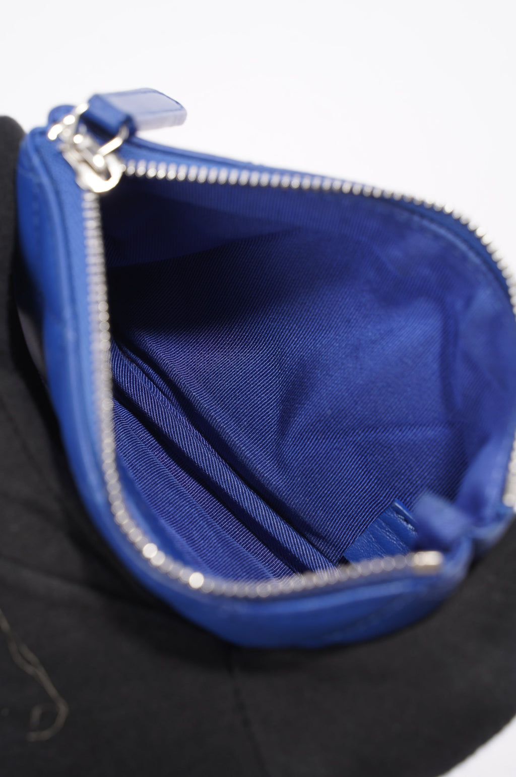 Chanel Purse CC Blue Lambskin Leather