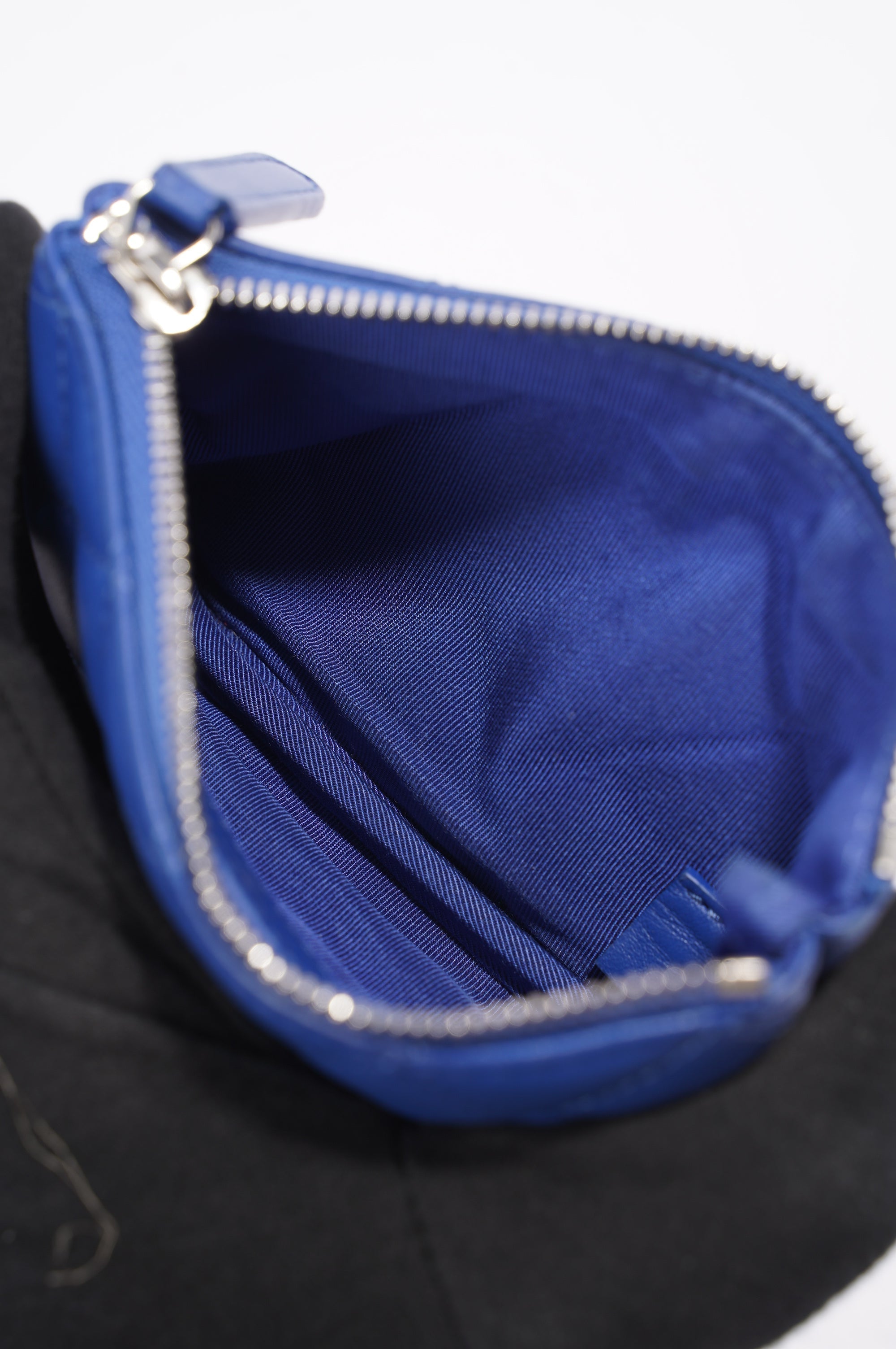Chanel Purse CC Blue Lambskin Leather