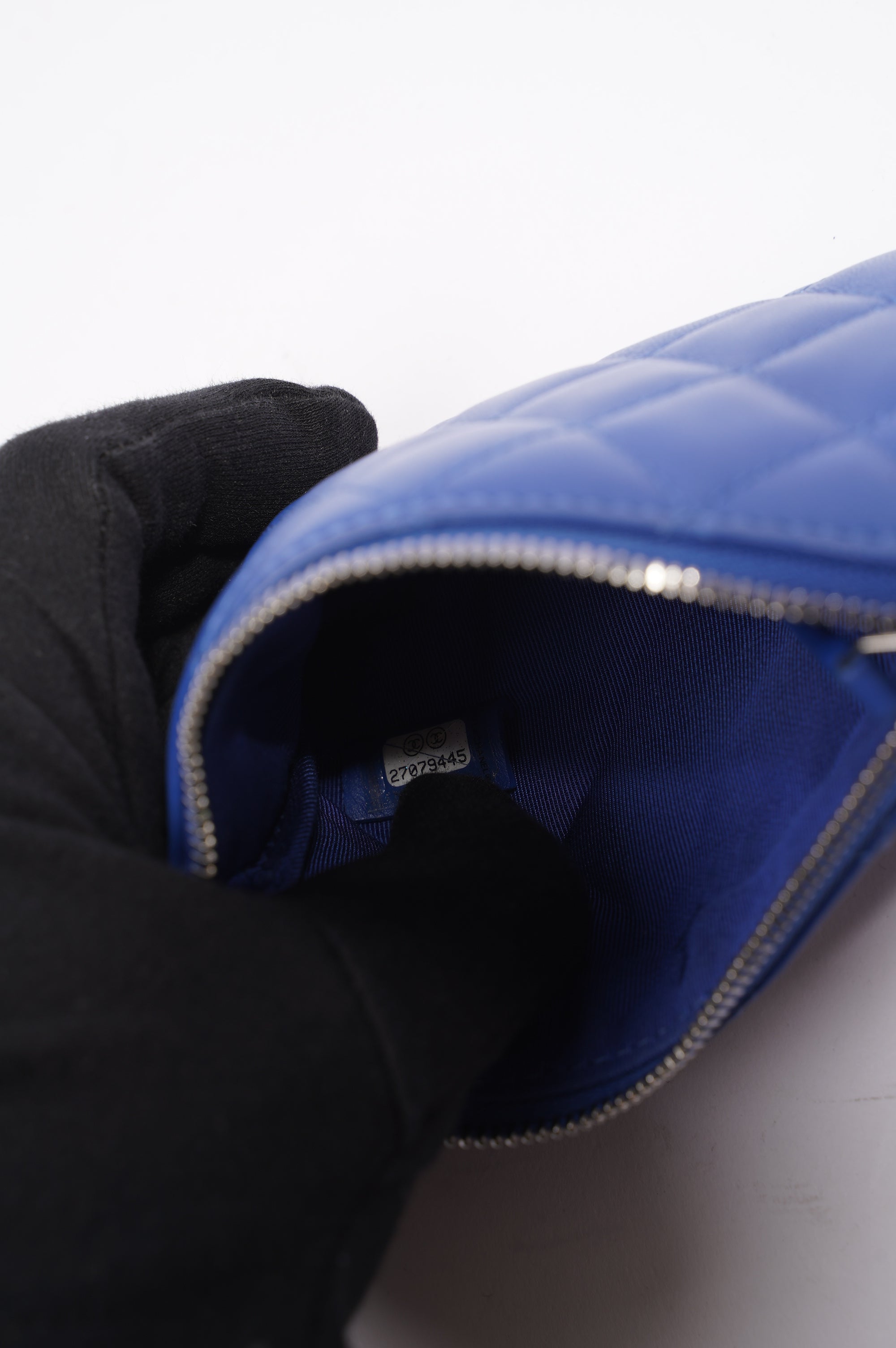 Chanel Purse CC Blue Lambskin Leather