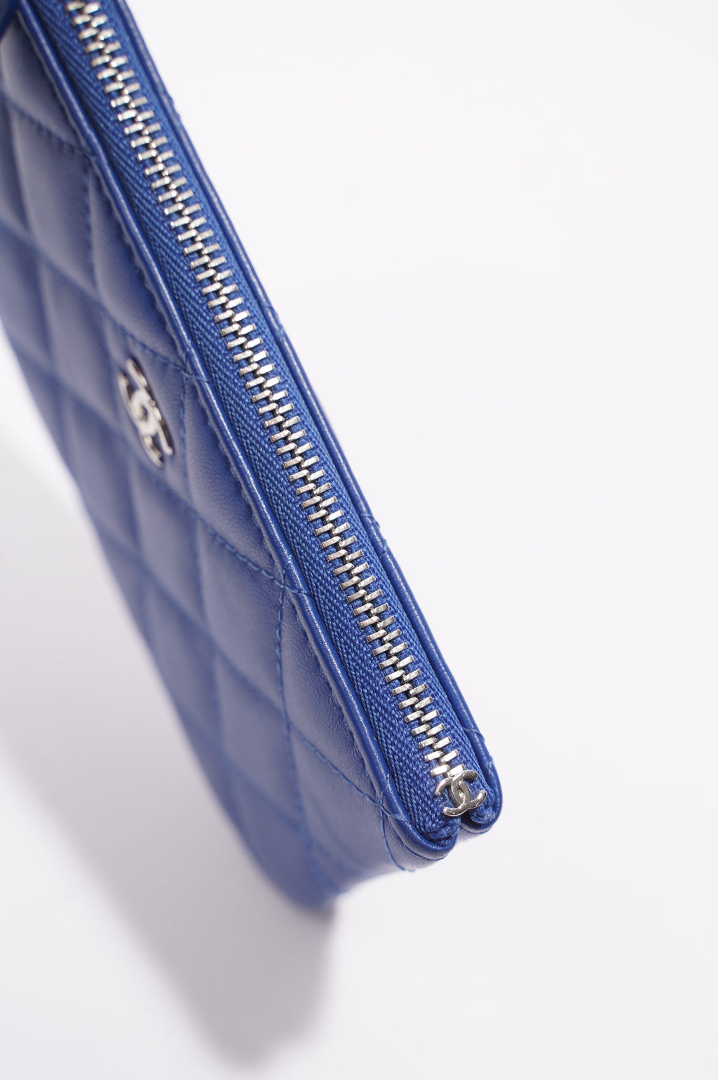 Chanel Purse CC Blue Lambskin Leather