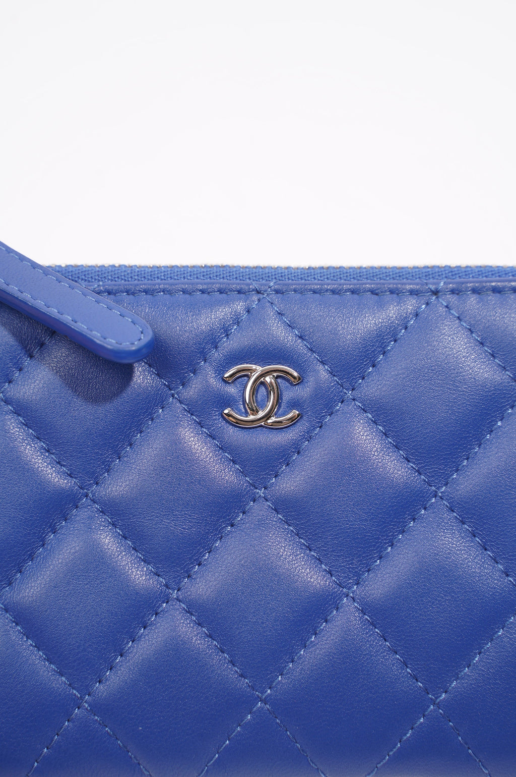 Chanel Purse CC Blue Lambskin Leather