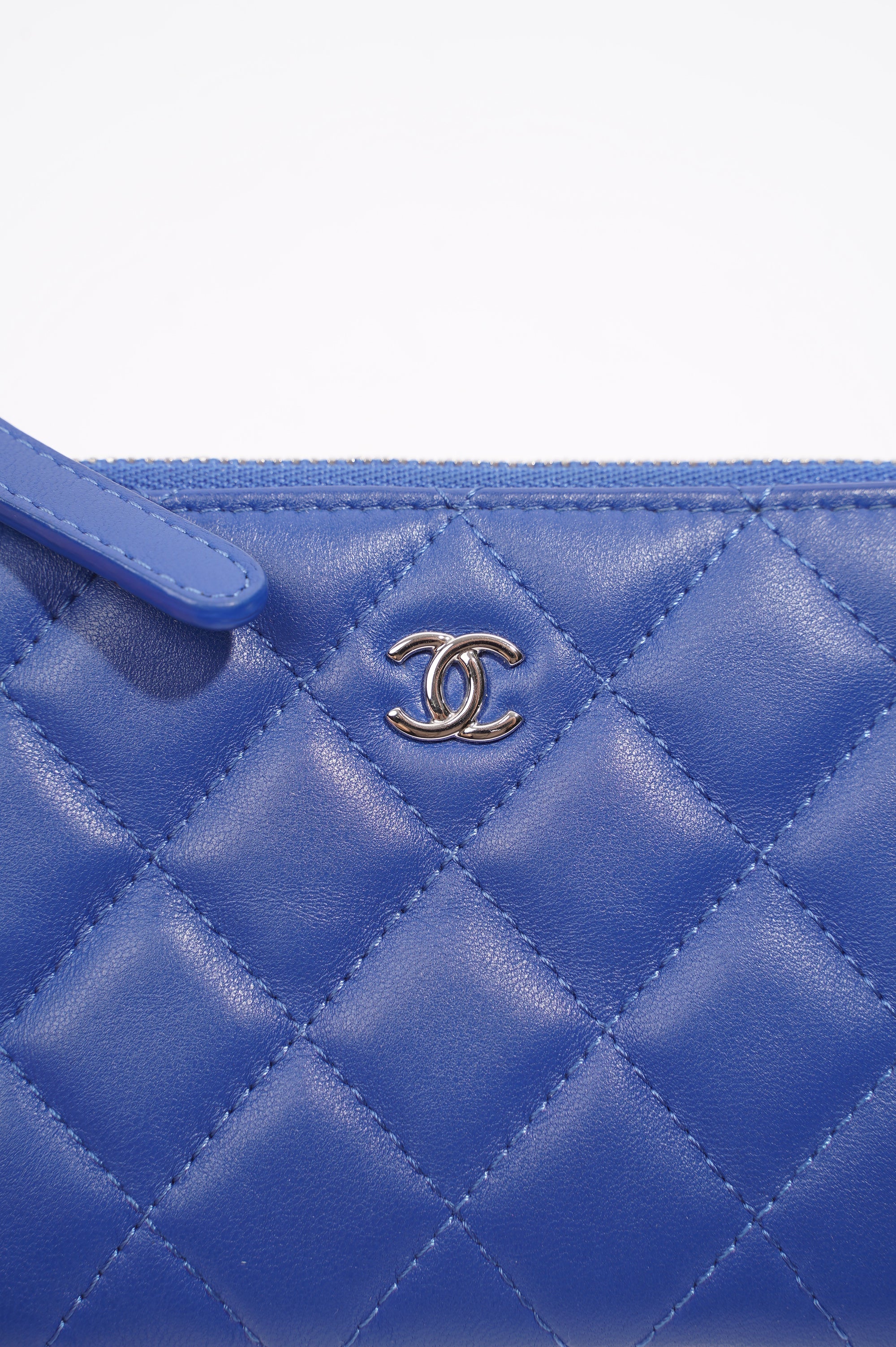 Chanel Purse CC Blue Lambskin Leather