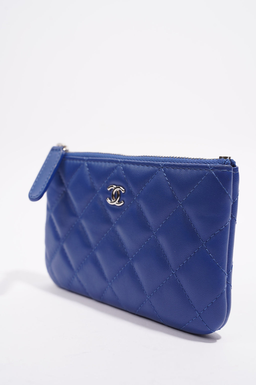 Chanel Purse CC Blue Lambskin Leather
