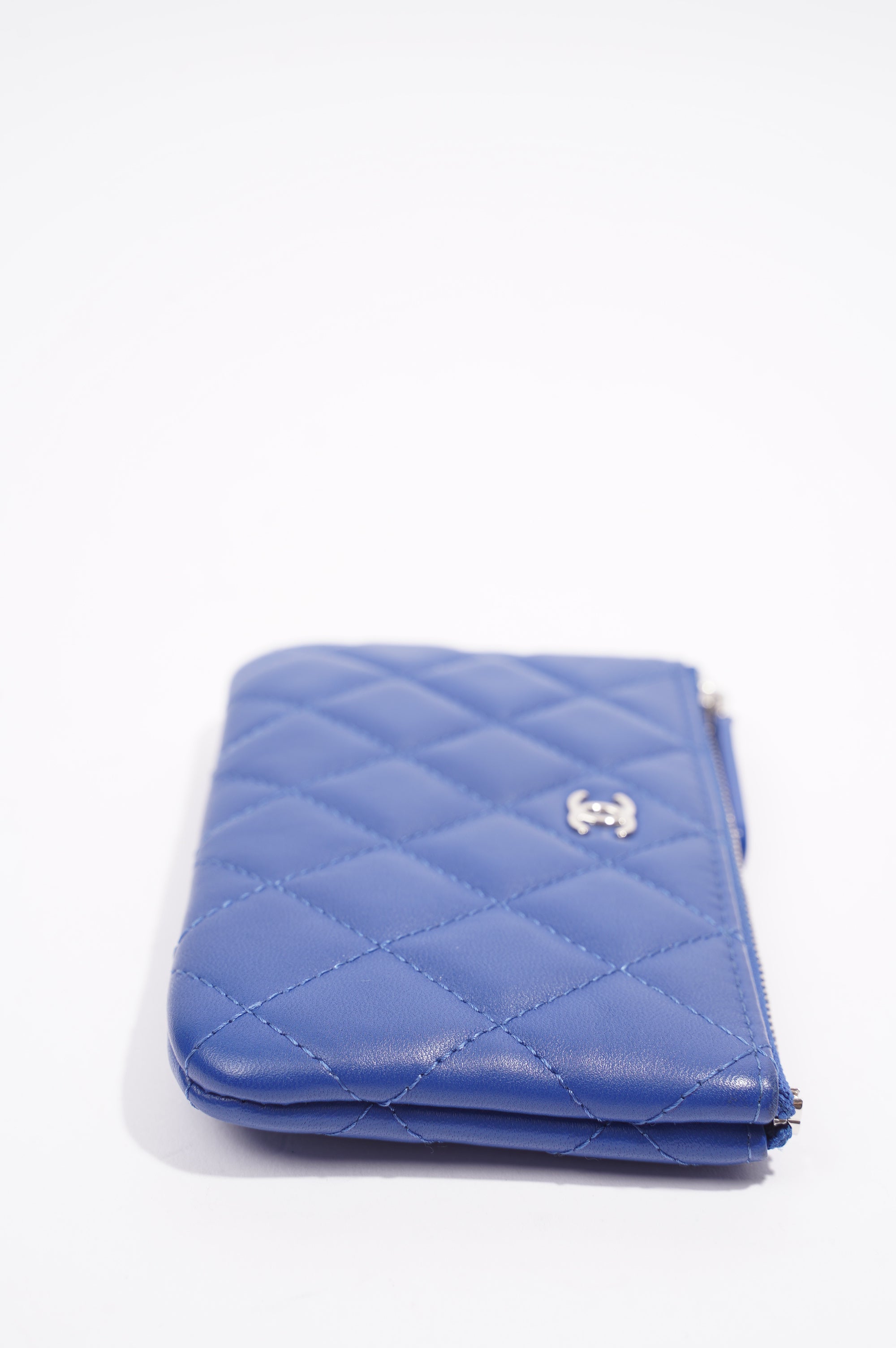 Chanel Purse CC Blue Lambskin Leather