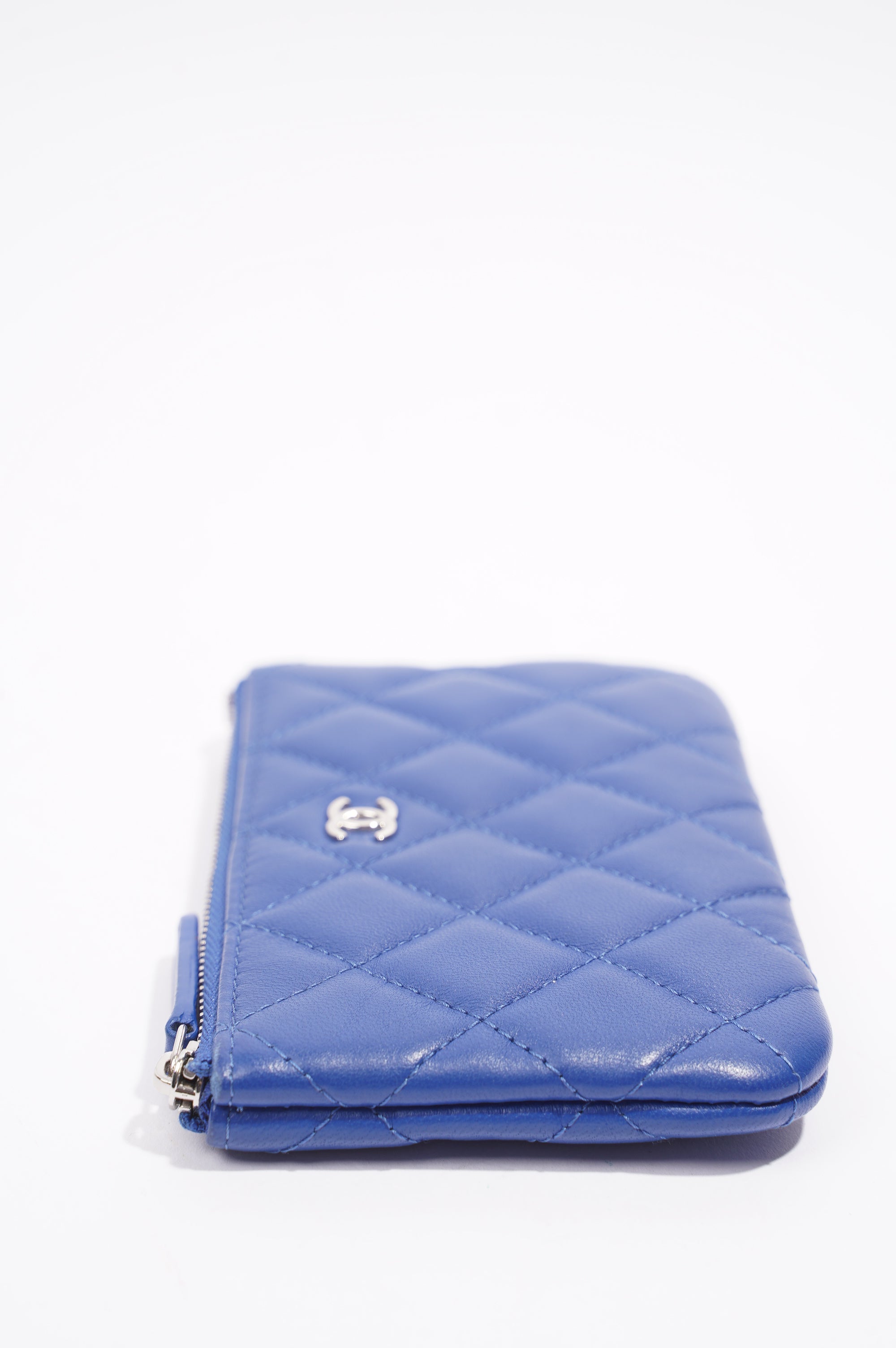 Chanel Purse CC Blue Lambskin Leather