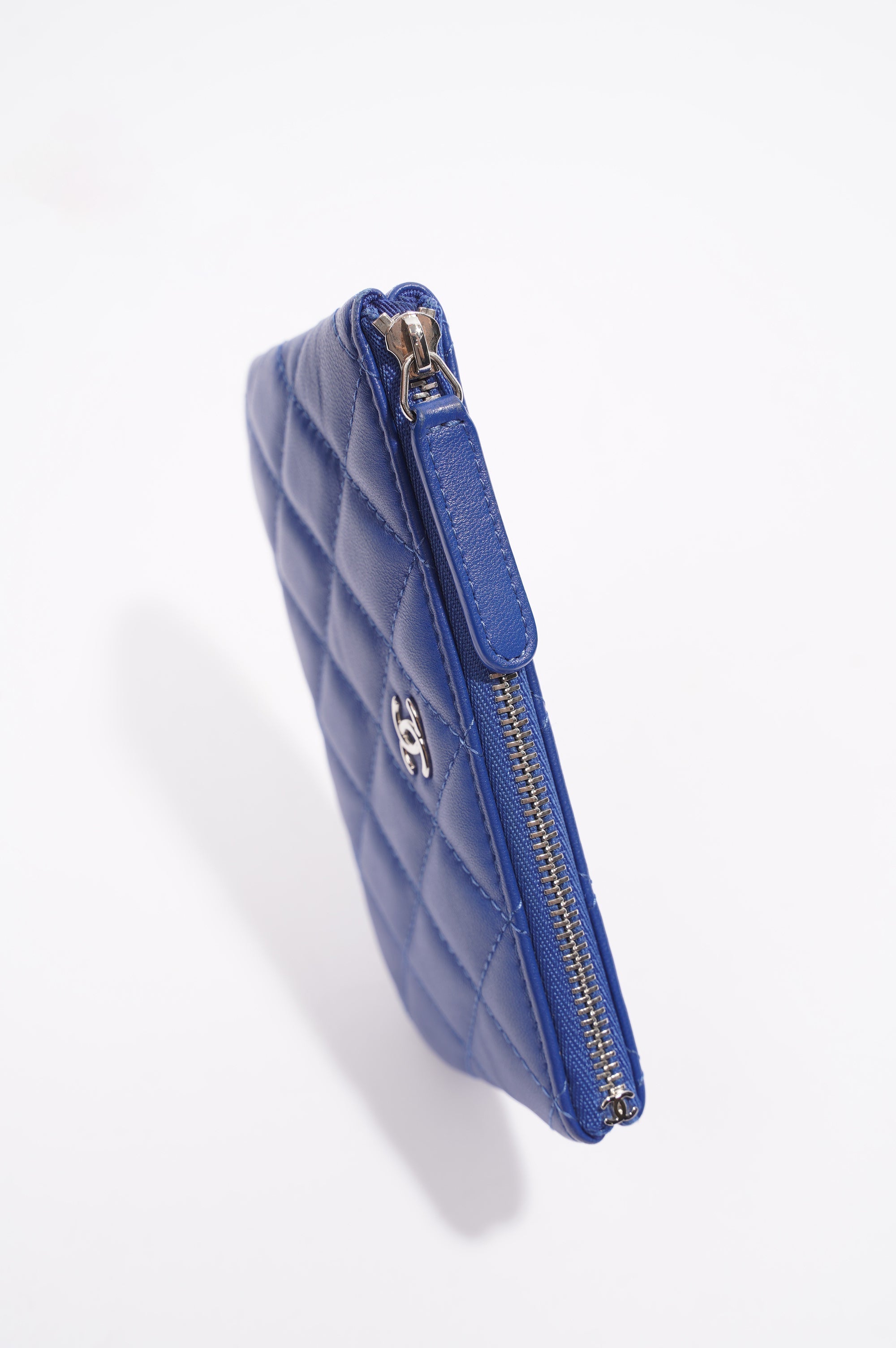 Chanel Purse CC Blue Lambskin Leather