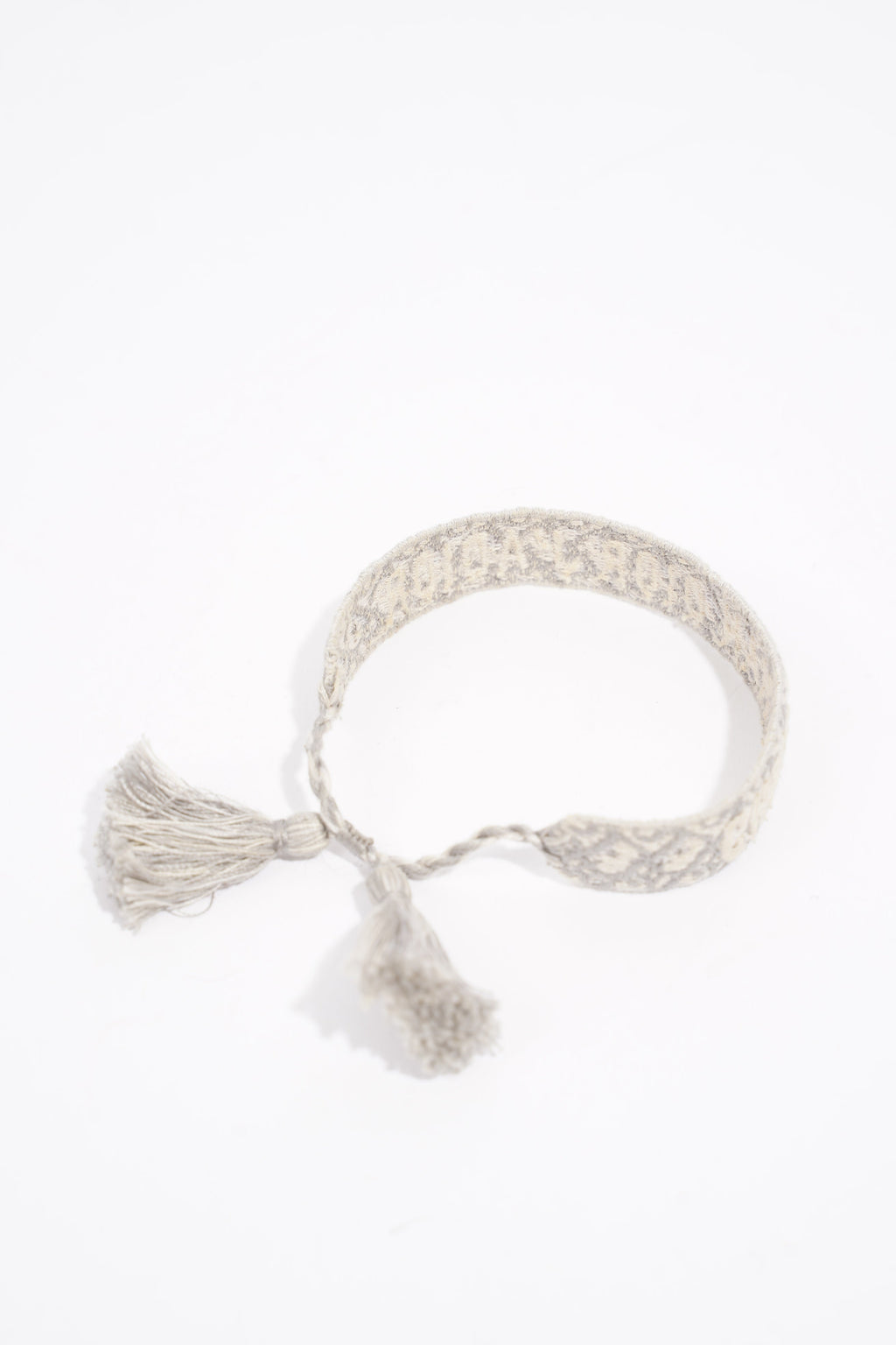 Christian Dior Bracelet Set Grey Fabric One size