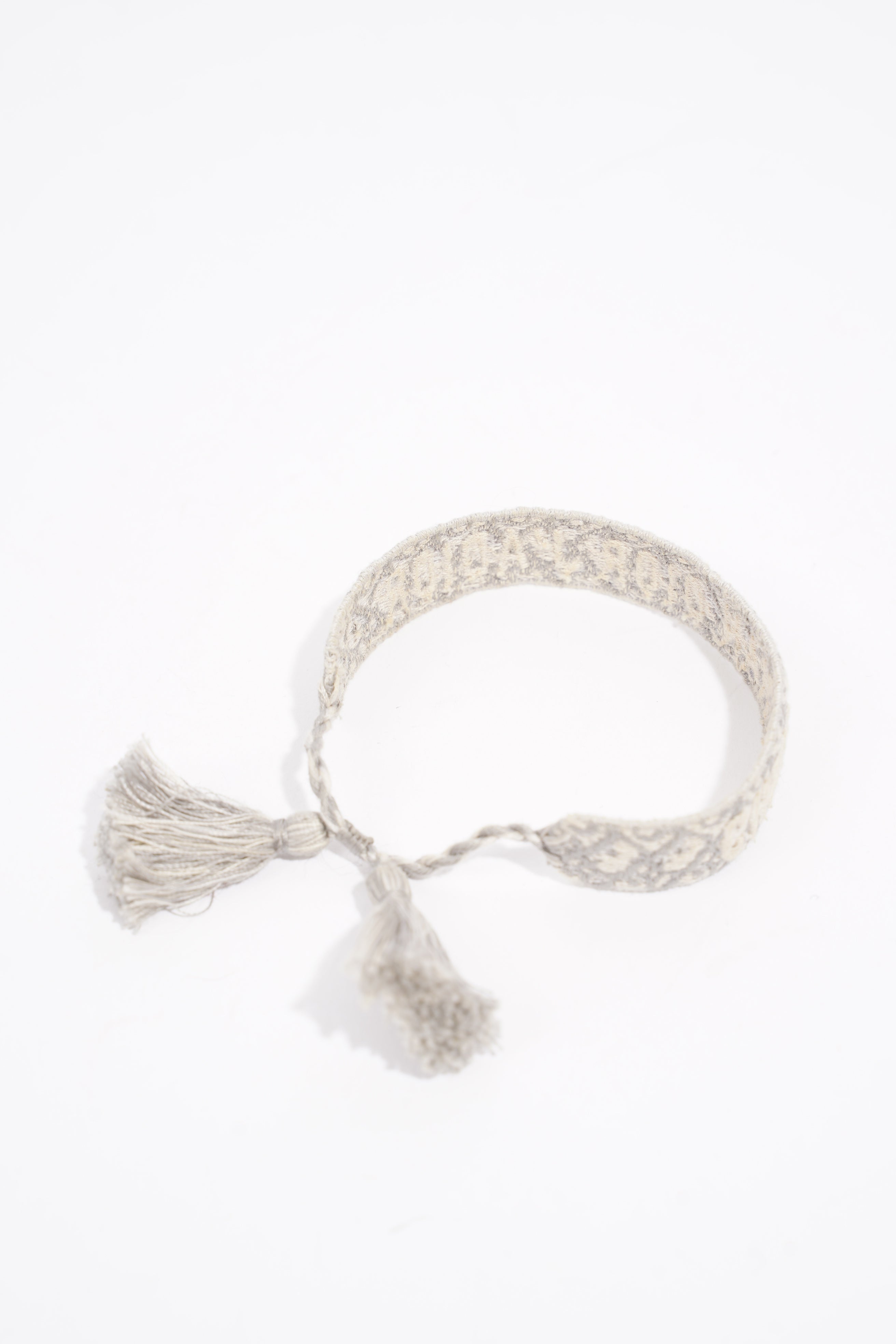 Christian Dior Bracelet Set Grey Fabric One size