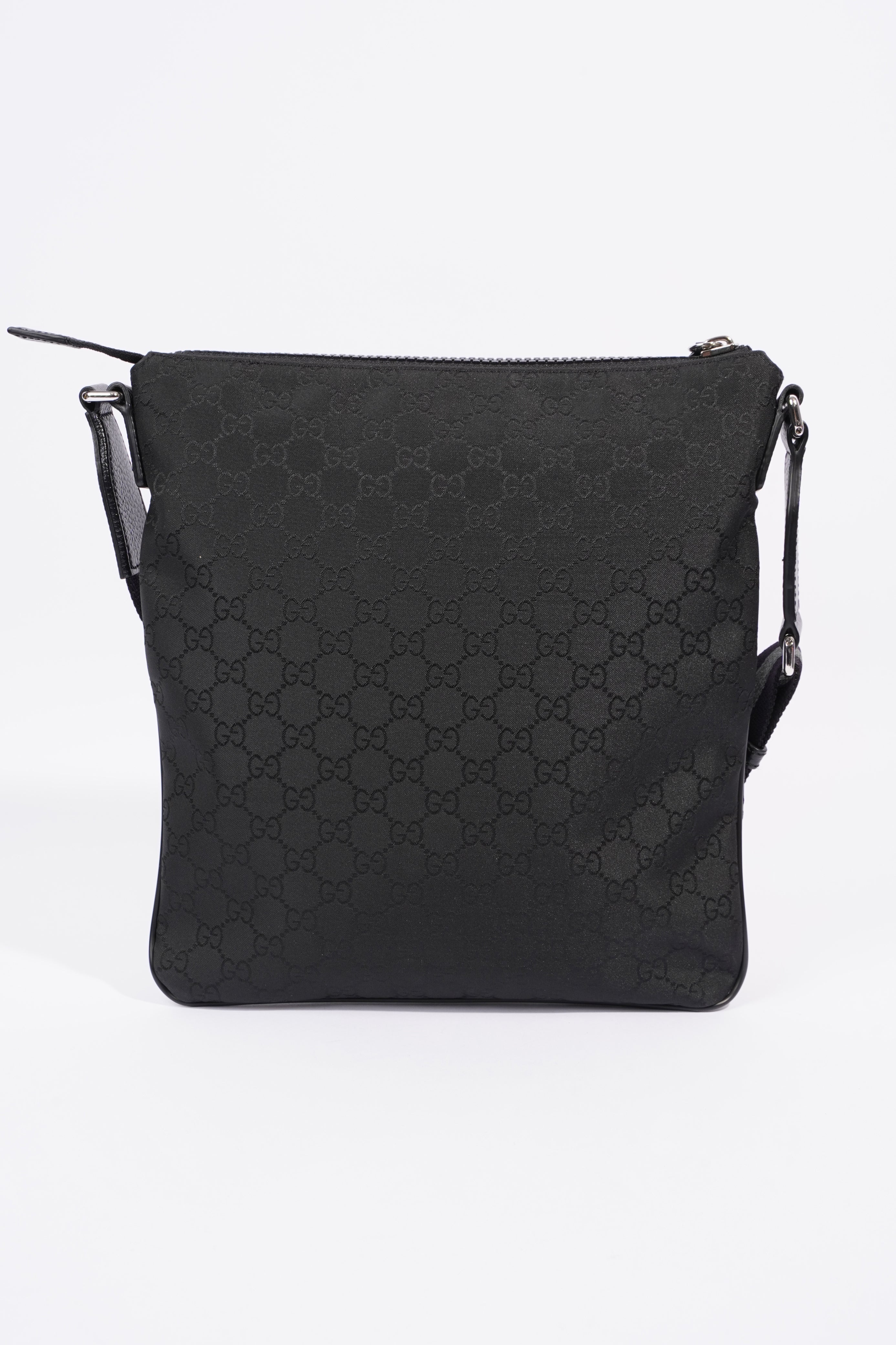 Gucci GG Supreme Messenger Bag Black Canvas