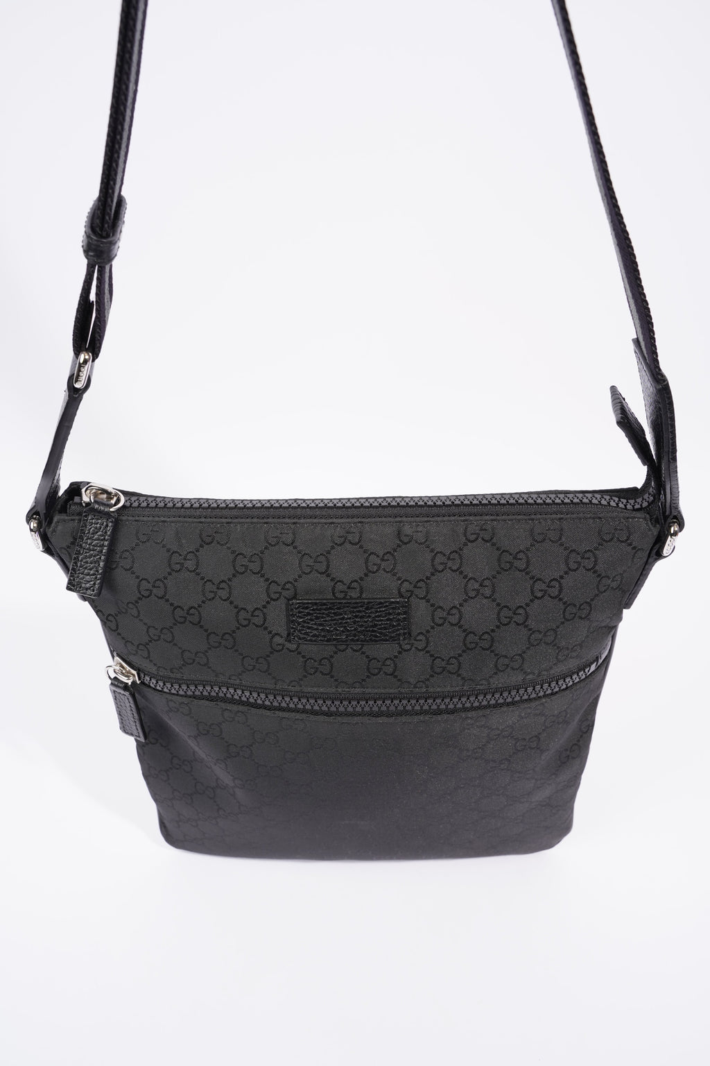 Gucci GG Supreme Messenger Bag Black Canvas