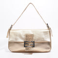 Fendi Baguette Bag Gold Leather