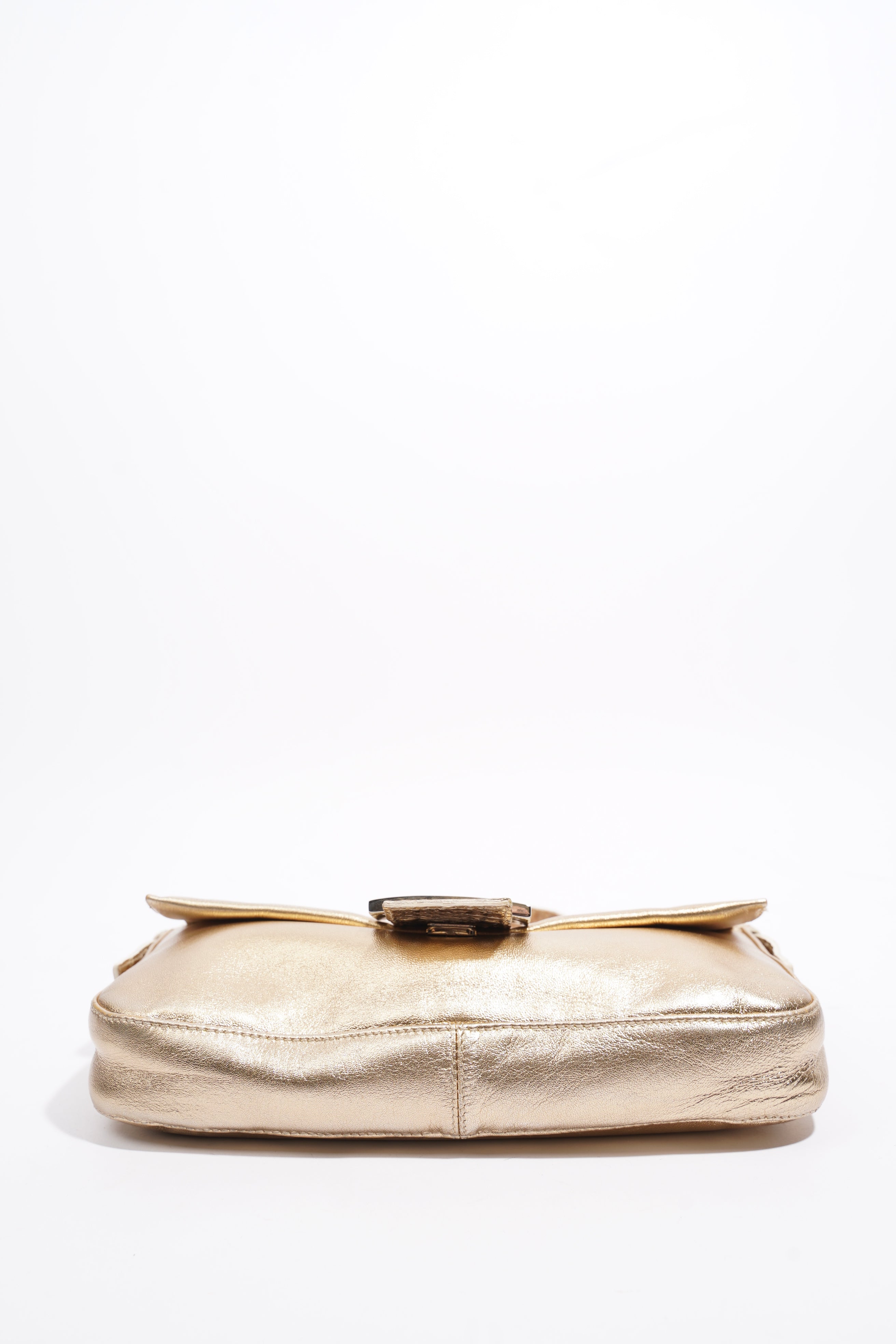 Fendi Baguette Bag Gold Leather