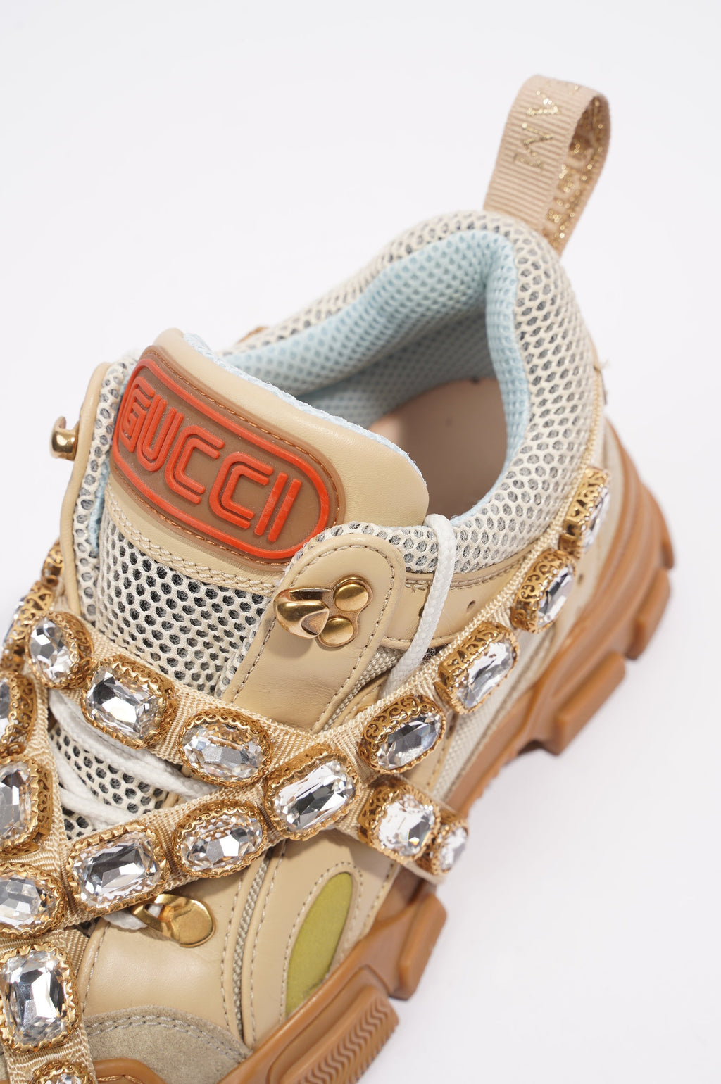 Gucci SEGA Beige / Brown Mesh EU 38 UK 5