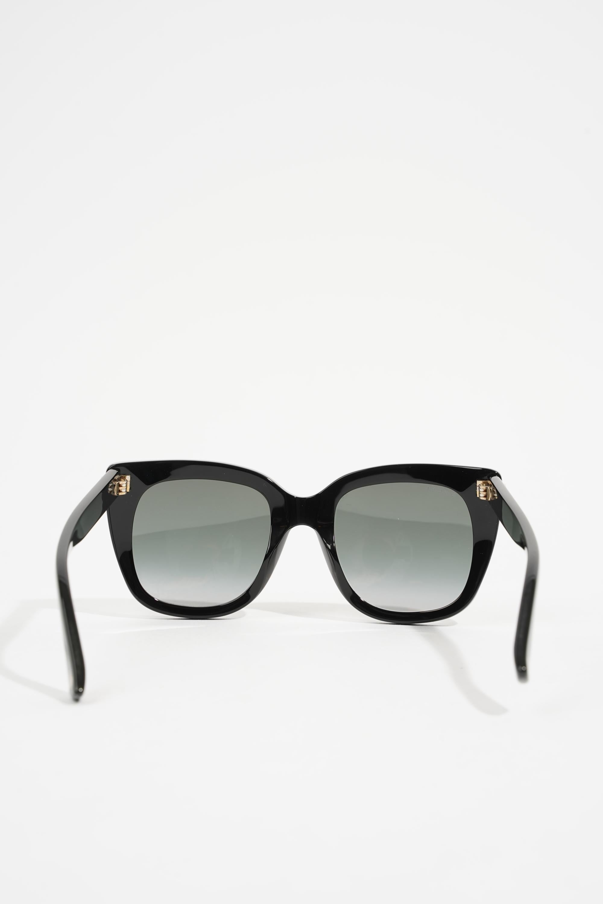 Gucci Square Sunglasses Black Acetate 51mm 22mm