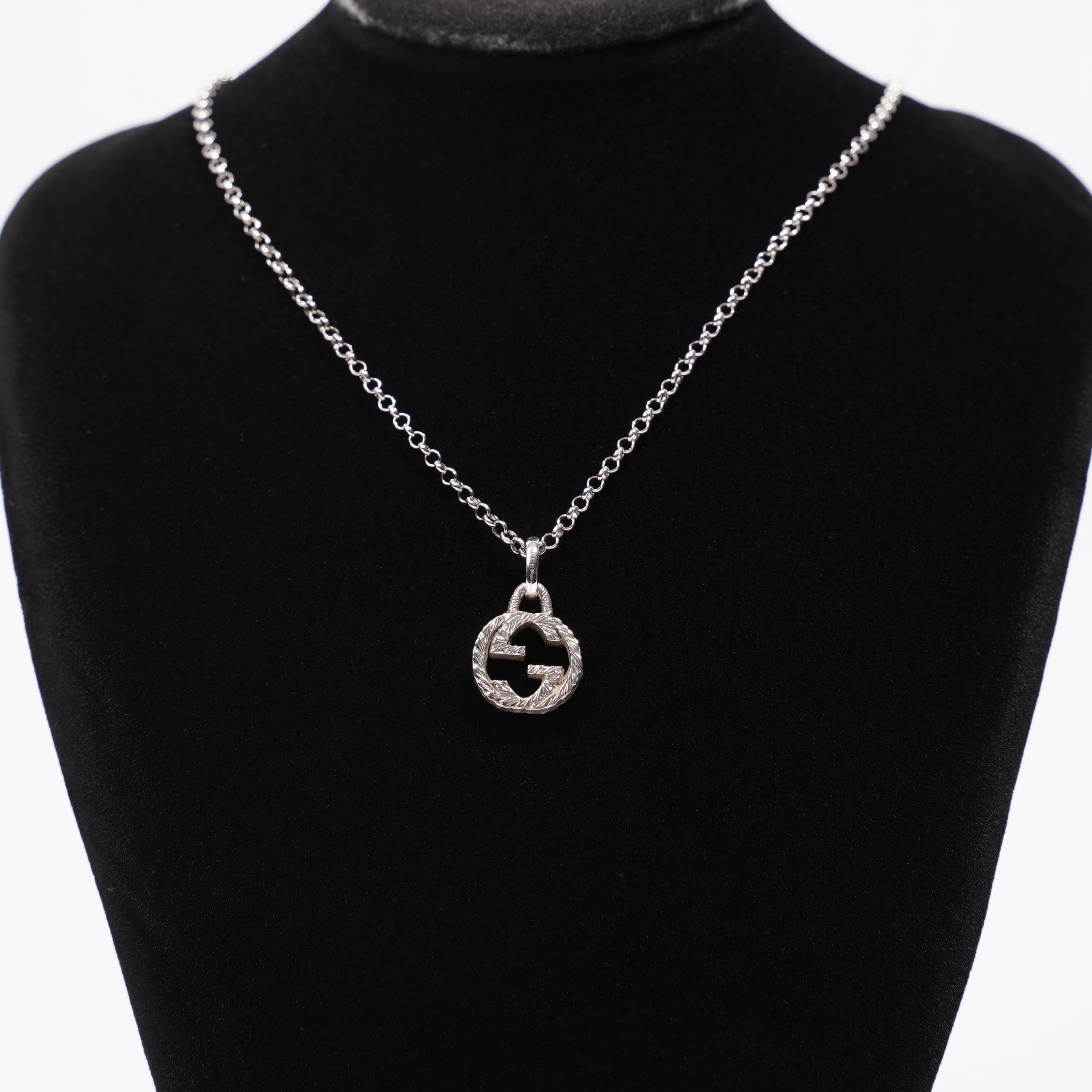Gucci Interlocking G Necklace Silver Silver Sterling