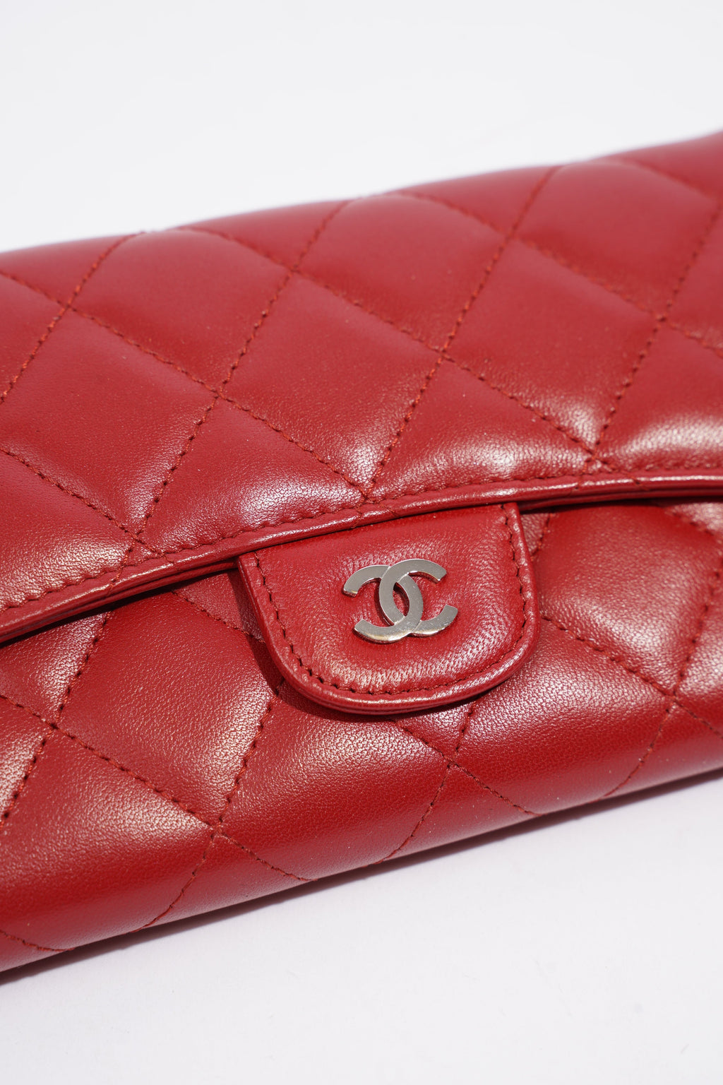 Chanel Classic Flap Wallet Red Leather