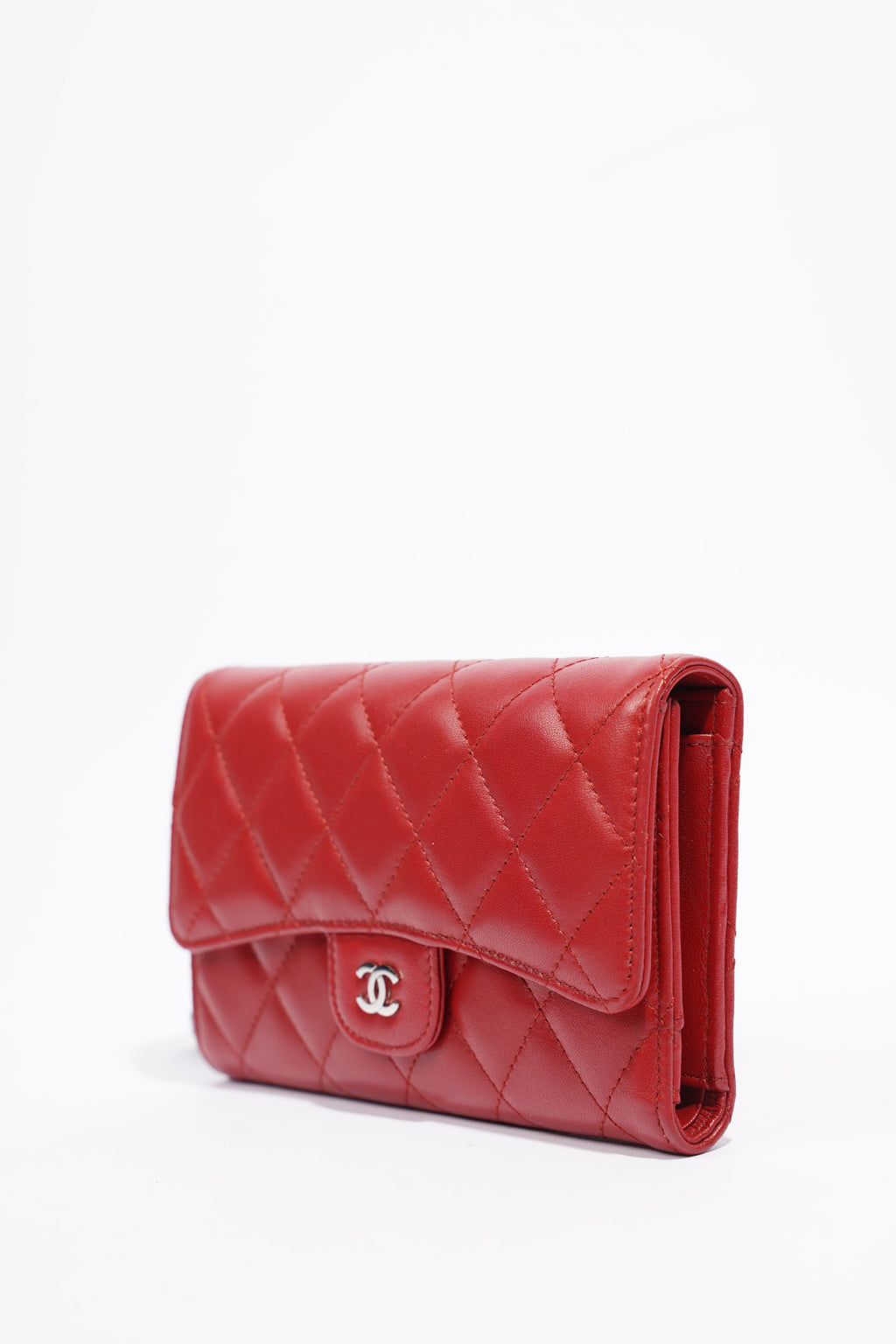 Chanel Classic Flap Wallet Red Leather