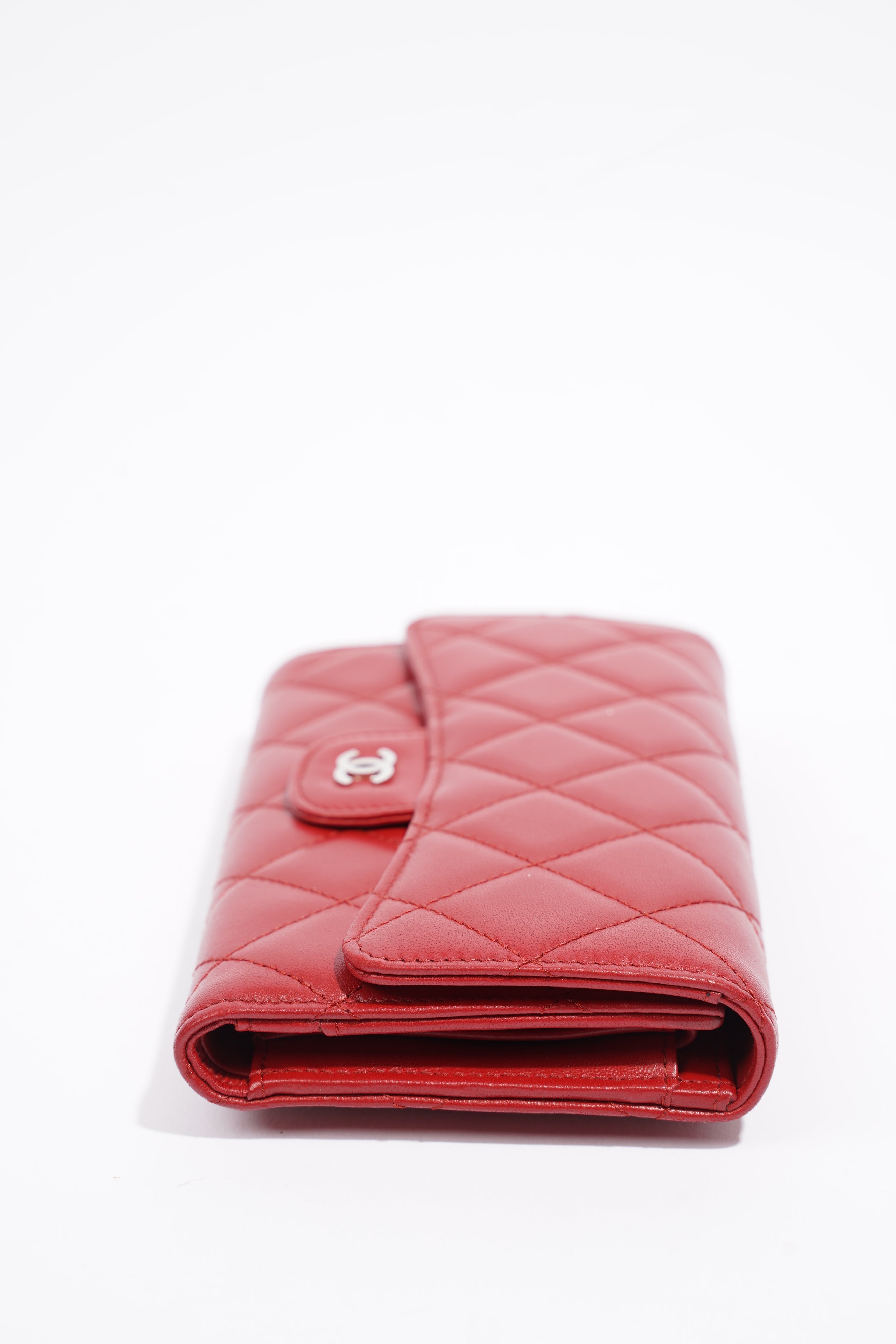 Chanel Classic Flap Wallet Red Leather
