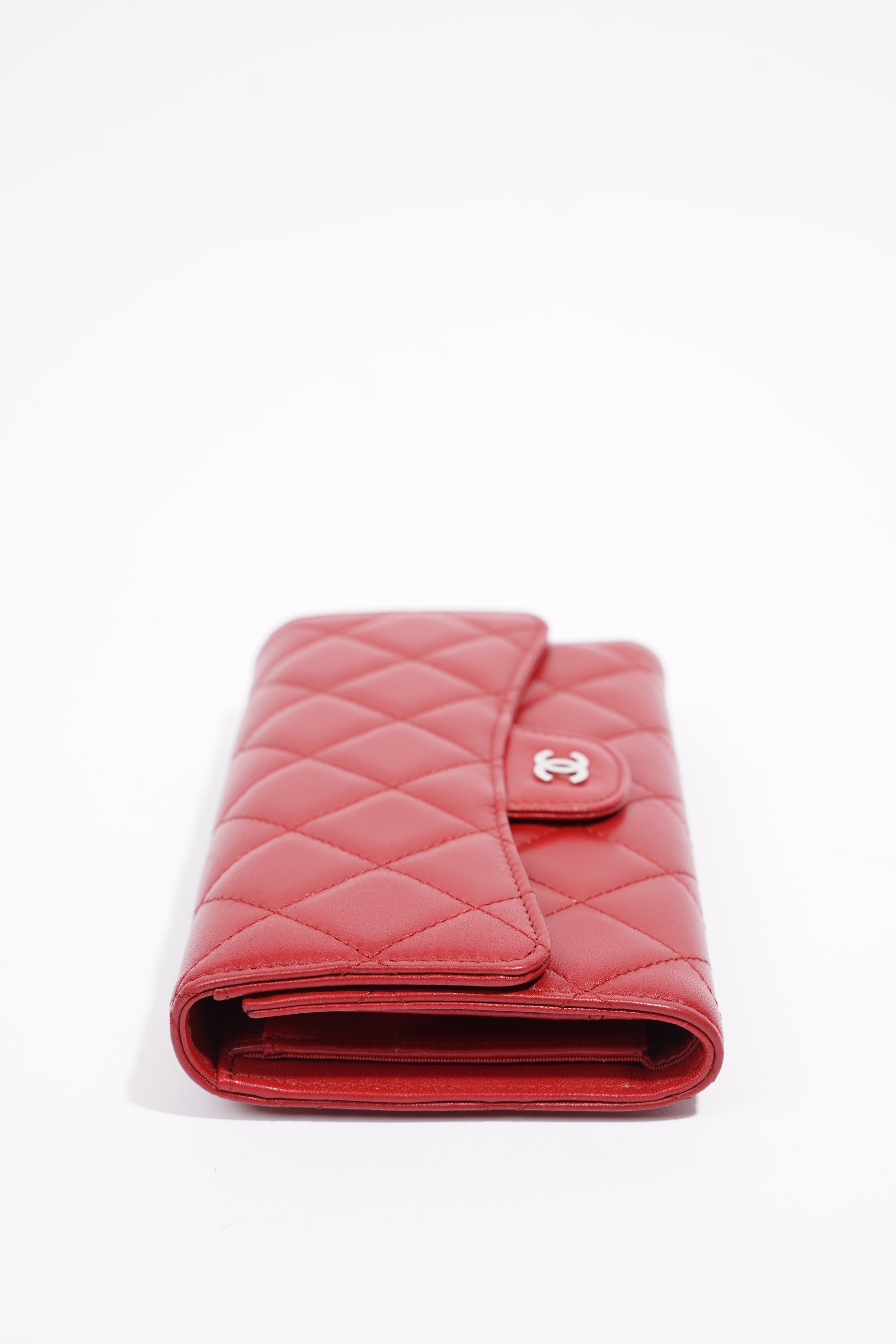 Chanel Classic Flap Wallet Red Leather