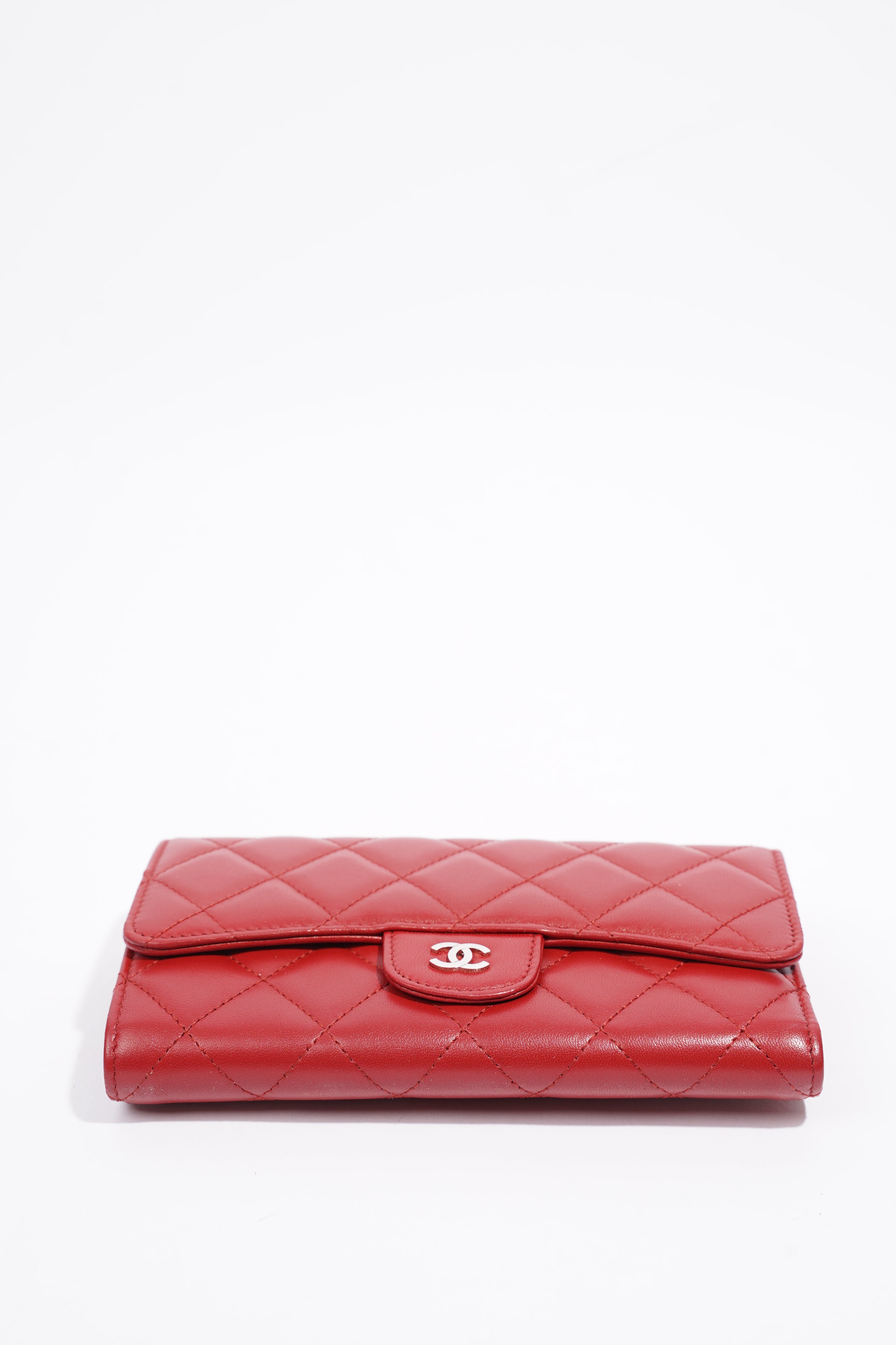 Chanel Classic Flap Wallet Red Leather