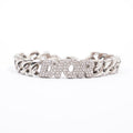 Christian Dior Chain Link Logo Bracelet Silver Base Metal
