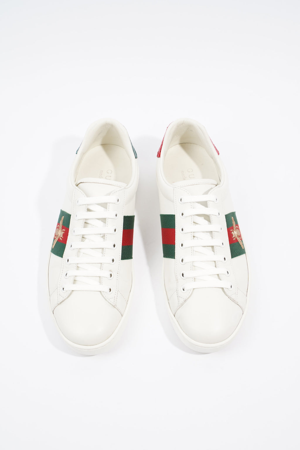 Gucci Ace Bee White / Green / Red Canvas EU 42.5 UK 8.5