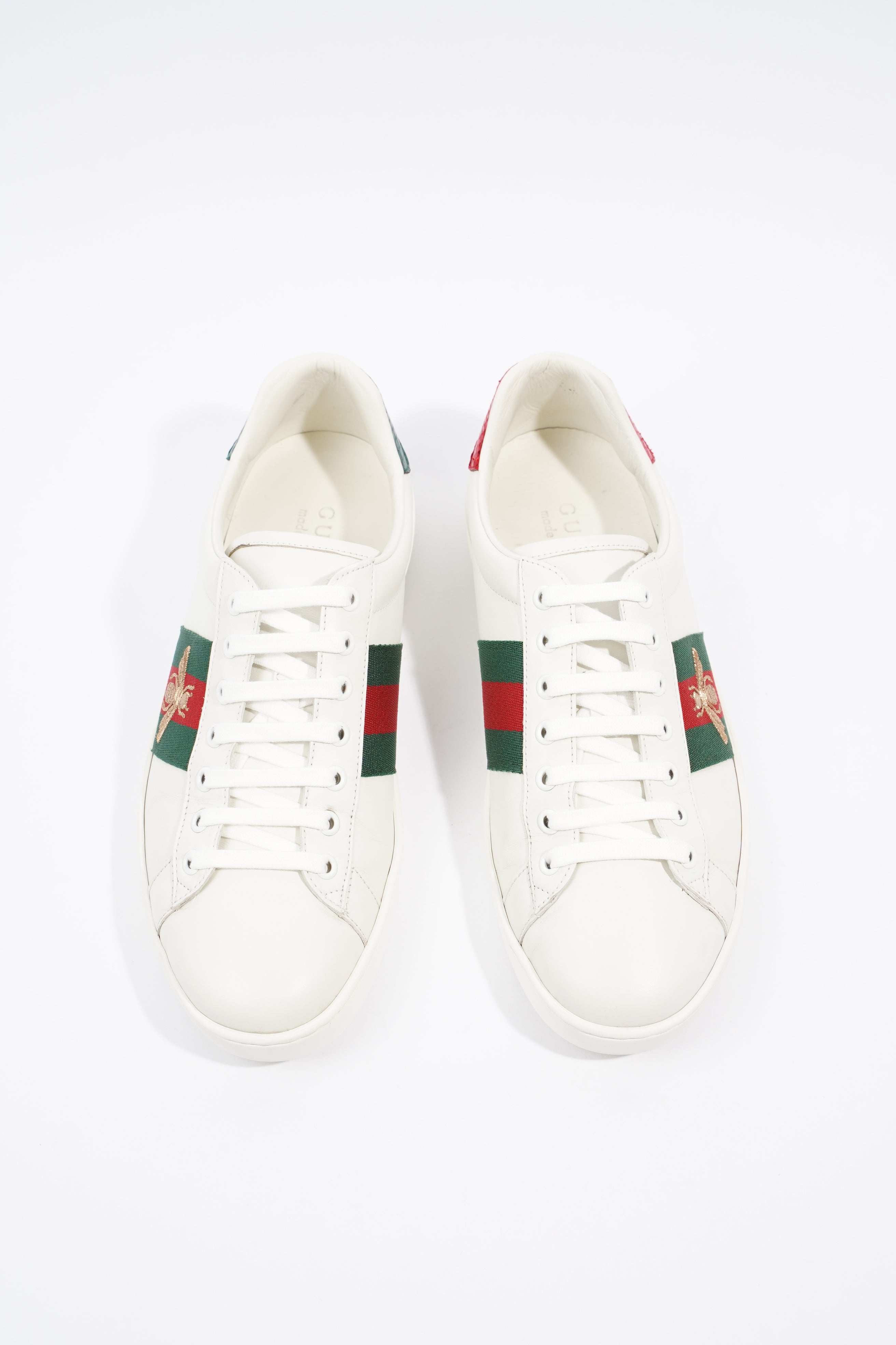 Gucci Ace Bee White / Green / Red Canvas EU 42.5 UK 8.5