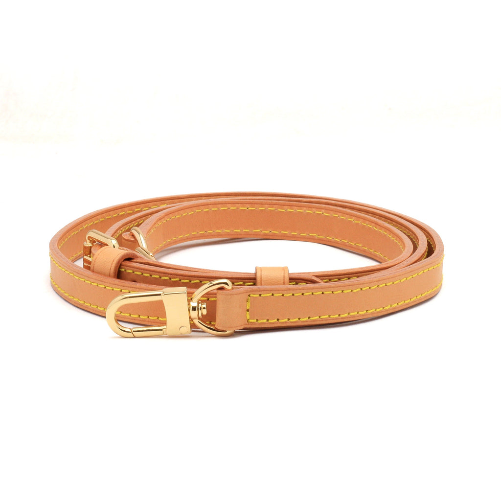 1.5cm Vachetta Leather Crossbody Strap for Medium Sized Louis Vuitton Bags - Honey Patina