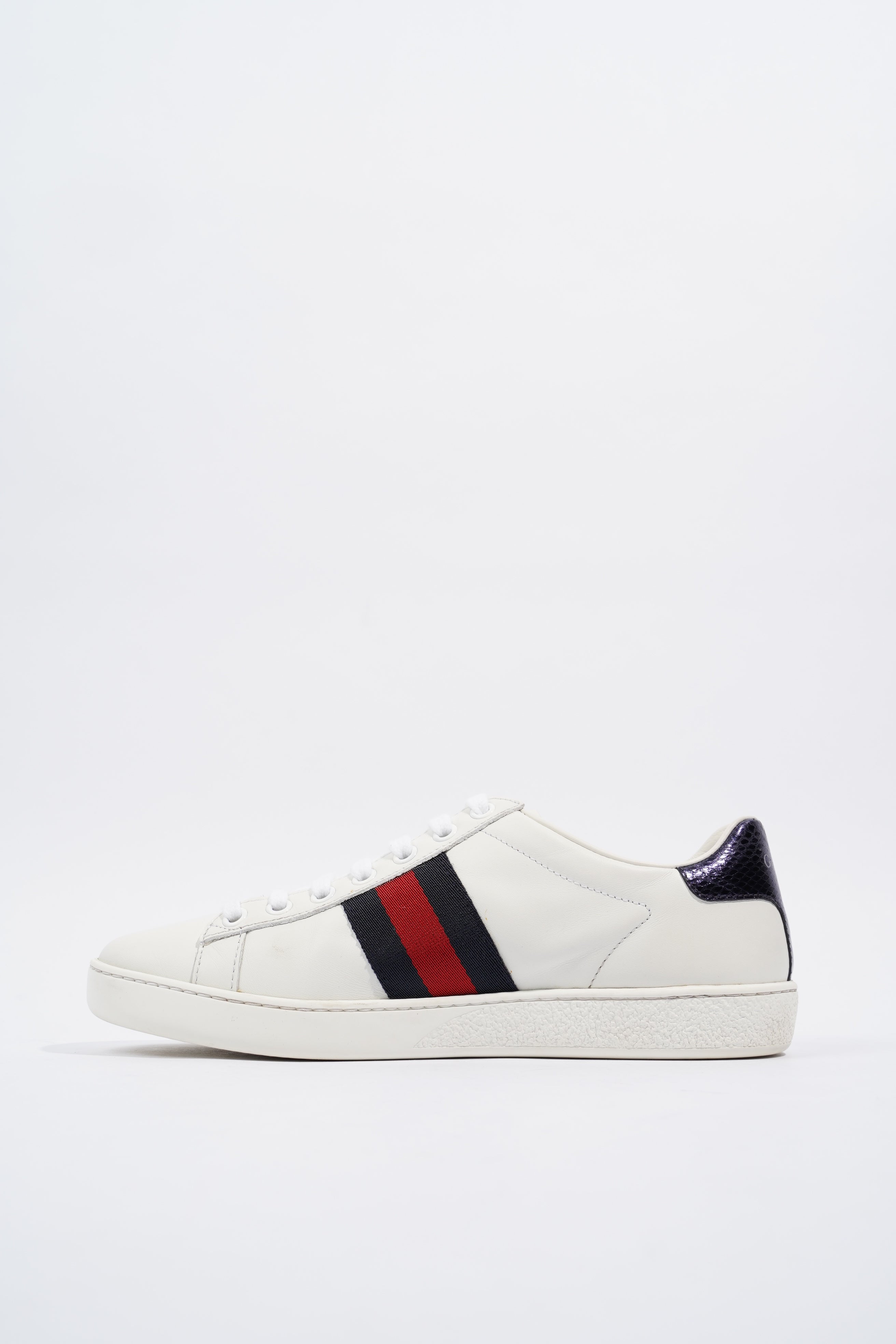 Gucci Ace Embroidered White / Navy / Red Leather EU 36 UK 3