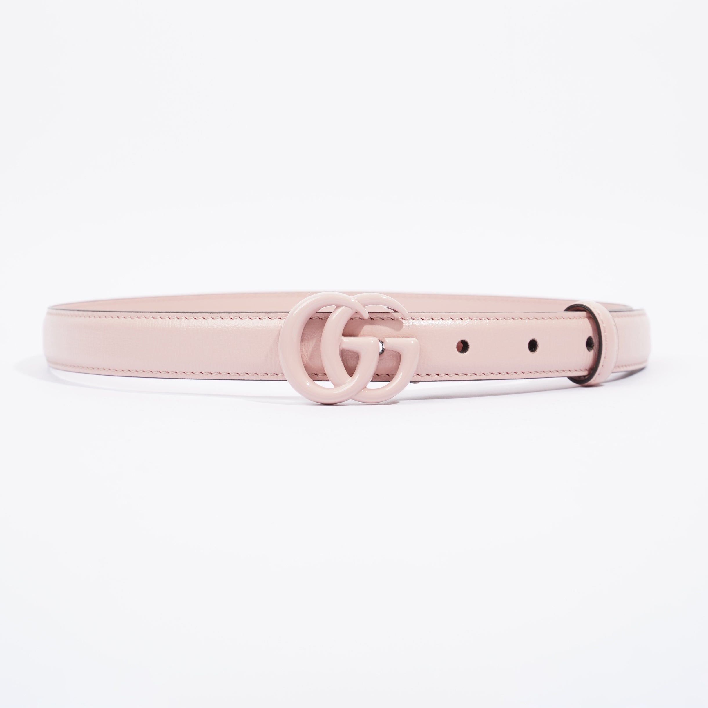 Gucci GG Marmont Thin Belt Light Pink Leather 70cm 28"