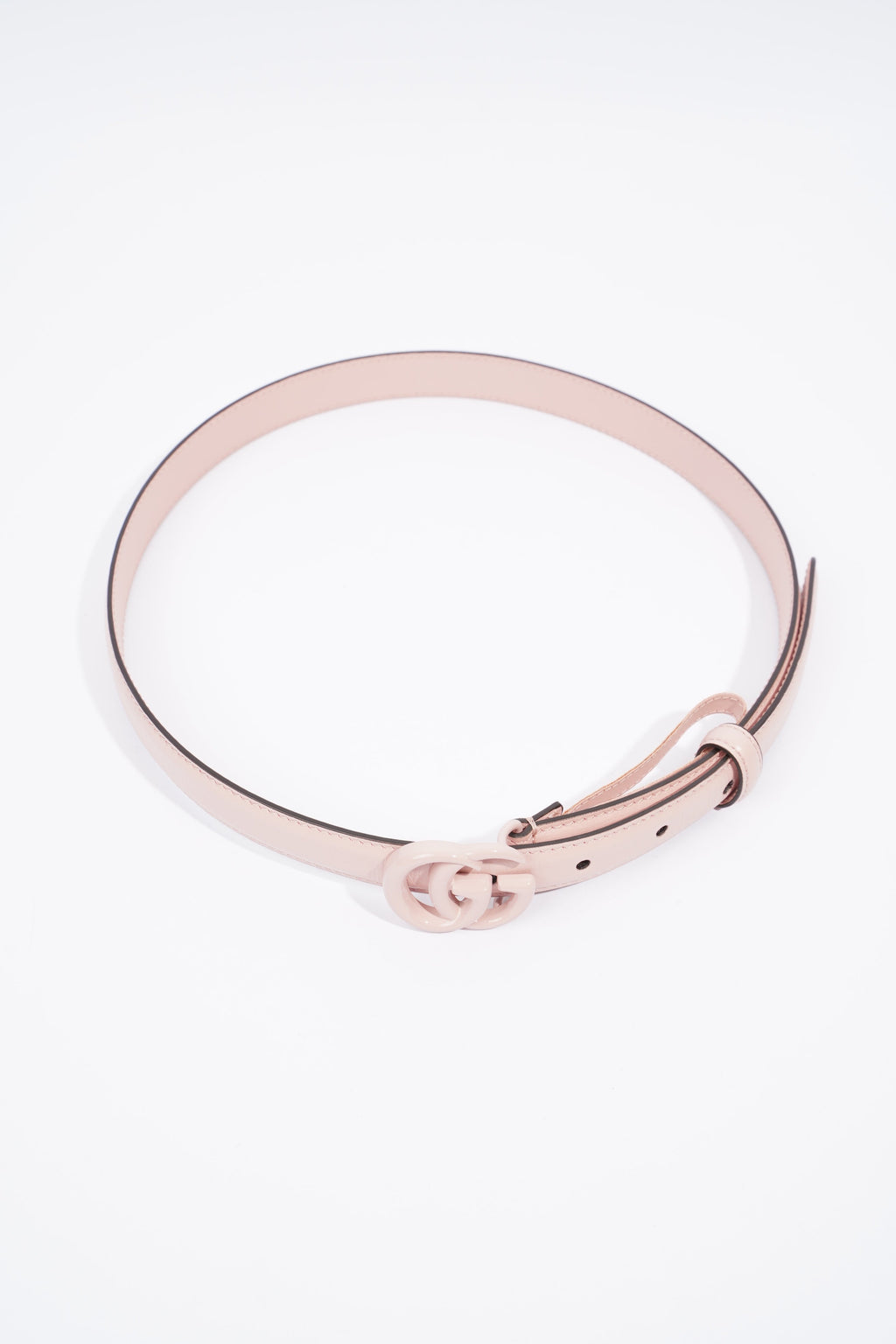 Gucci GG Marmont Thin Belt Light Pink Leather 70cm 28"