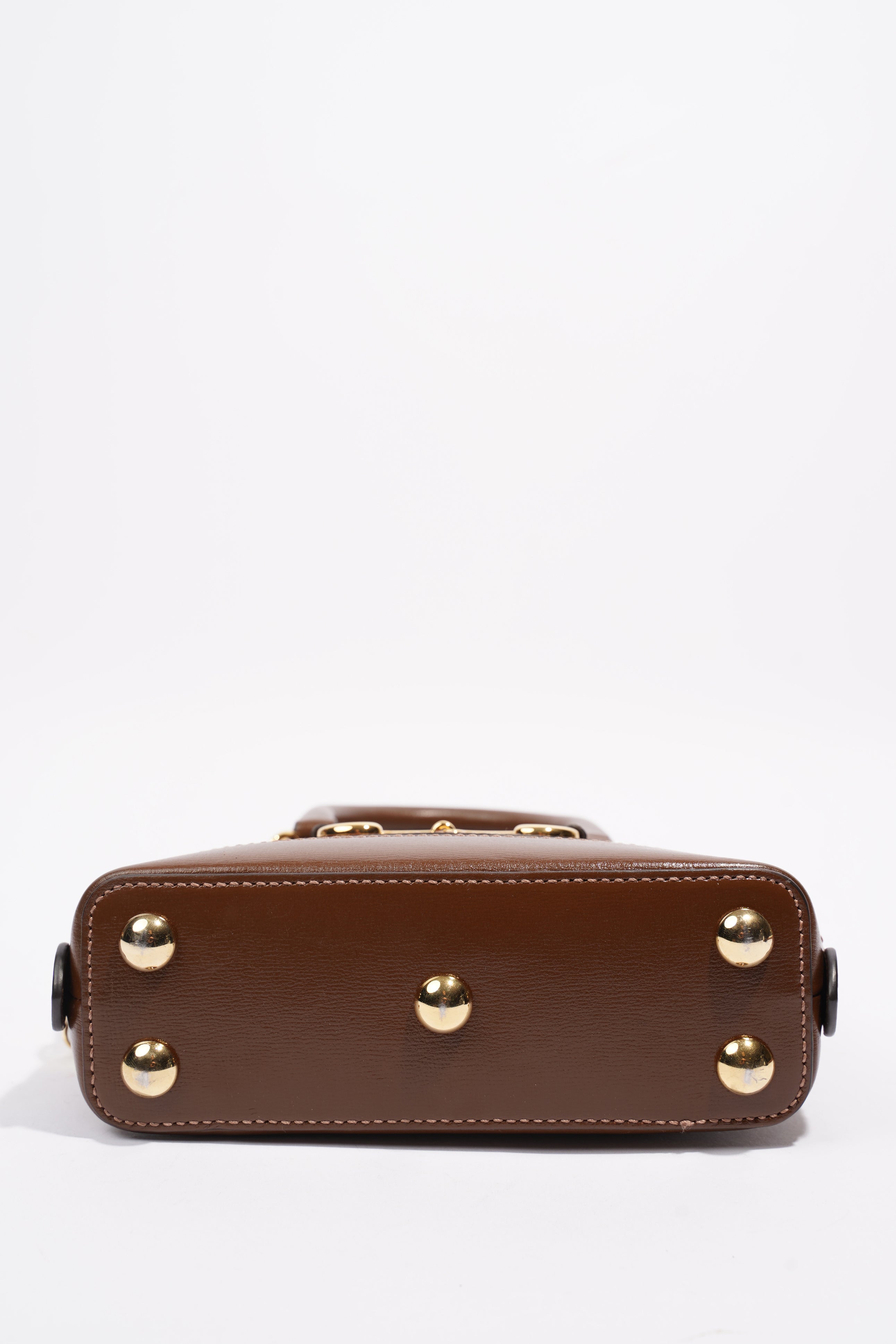 Gucci Horsebit 1955 Mini Top Handle Supreme / Brown Coated Canvas