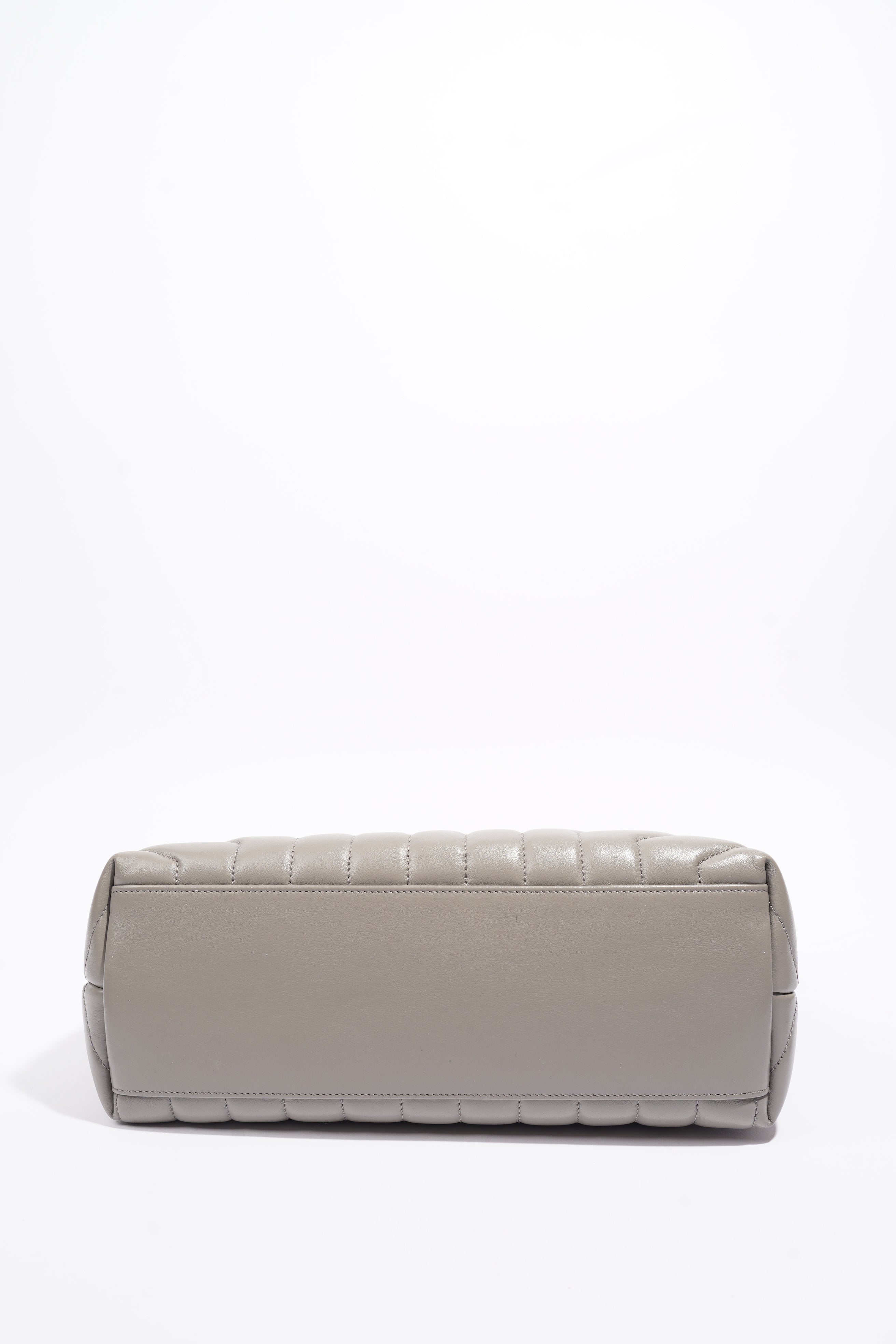 Saint Laurent LouLou Grey Calfskin Leather Medium