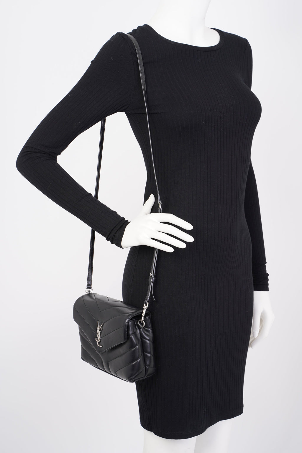 Saint Laurent Toy LouLou Black Calfskin Leather