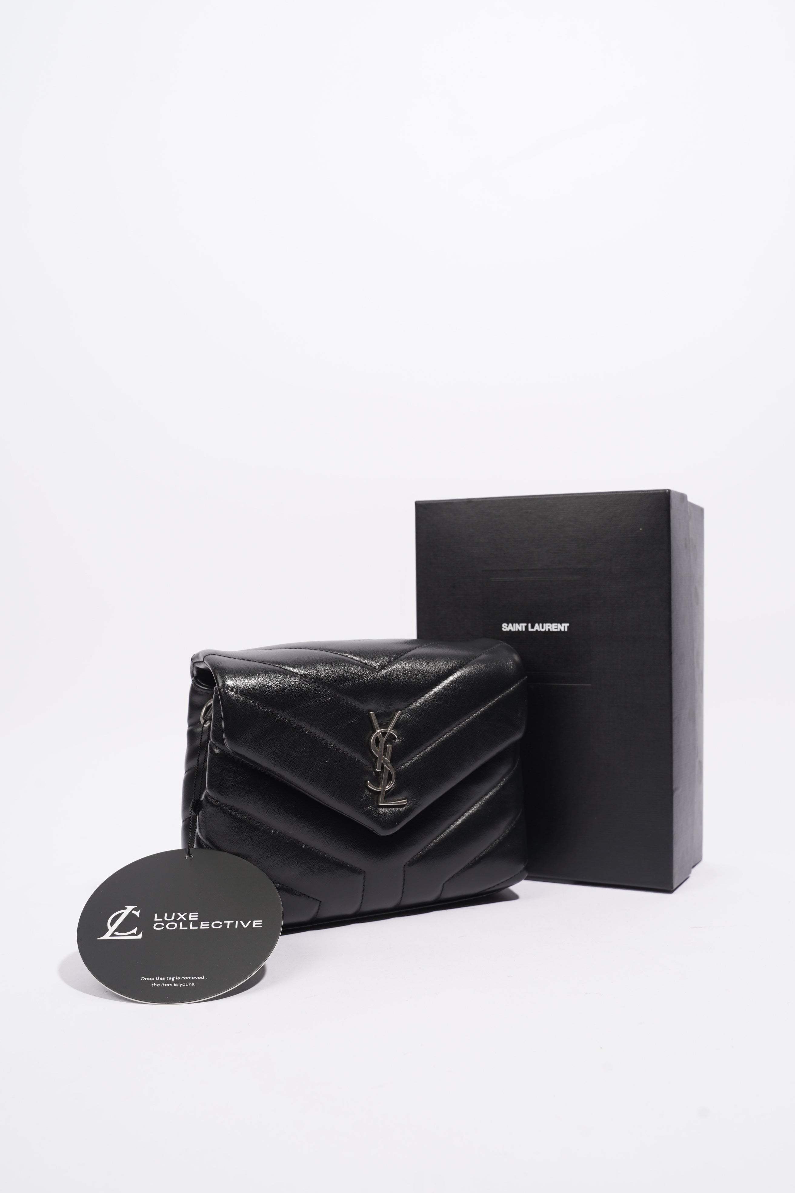 Saint Laurent Toy LouLou Black Calfskin Leather