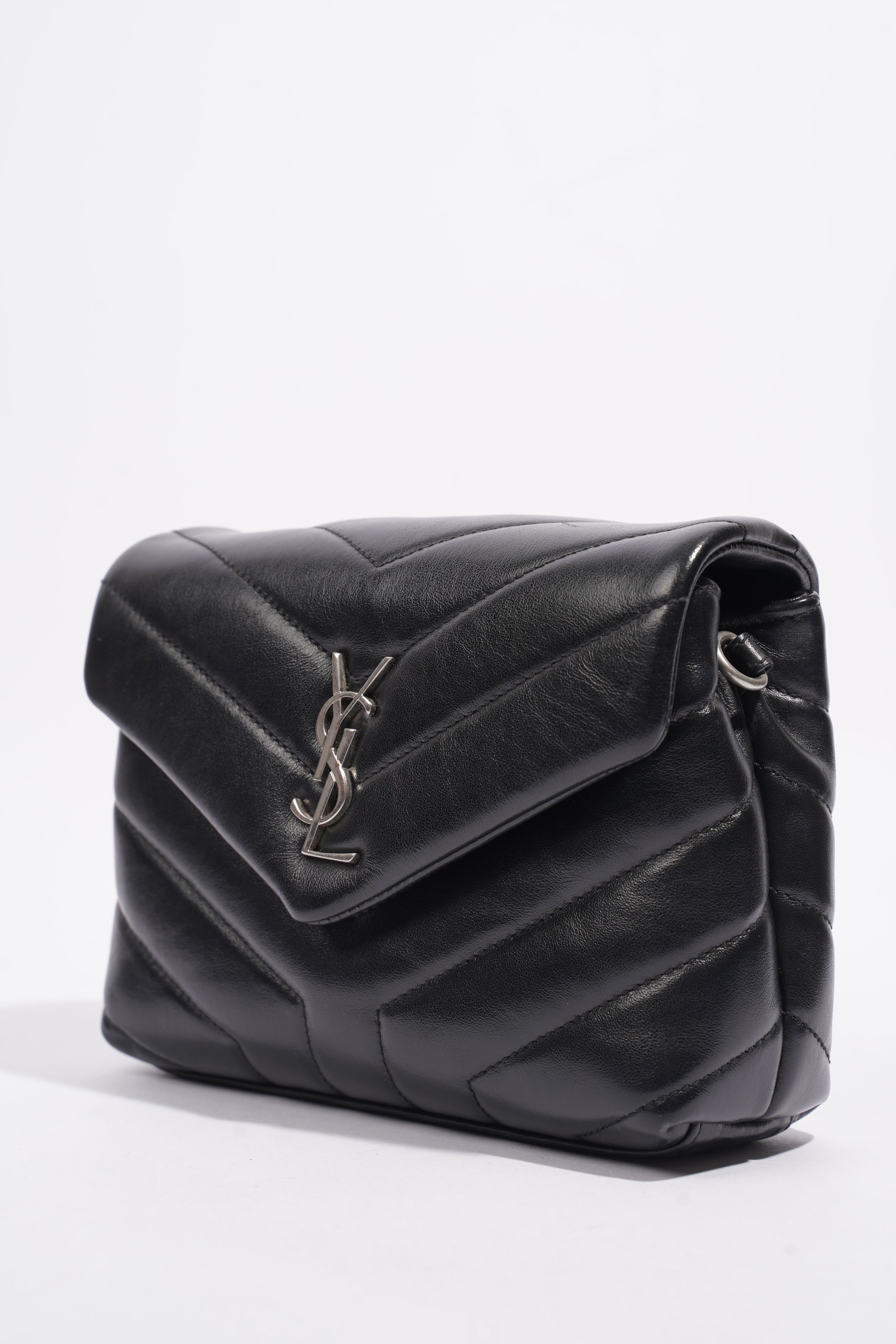 Saint Laurent Toy LouLou Black Calfskin Leather