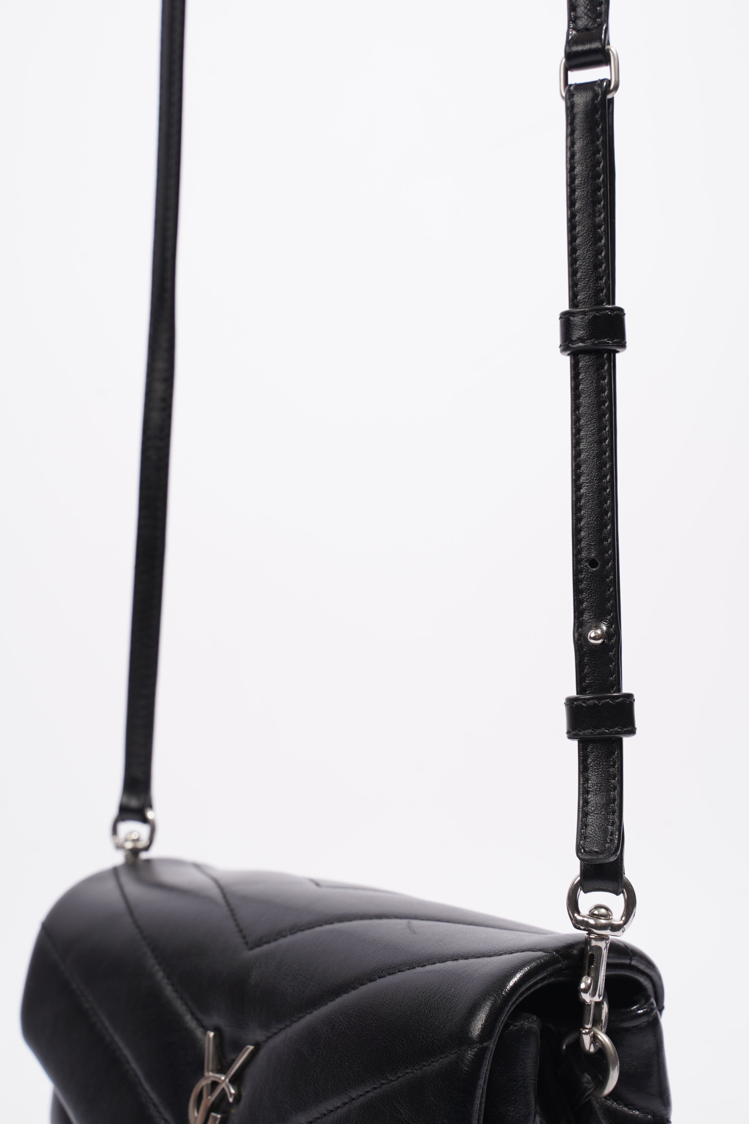 Saint Laurent Toy LouLou Black Calfskin Leather