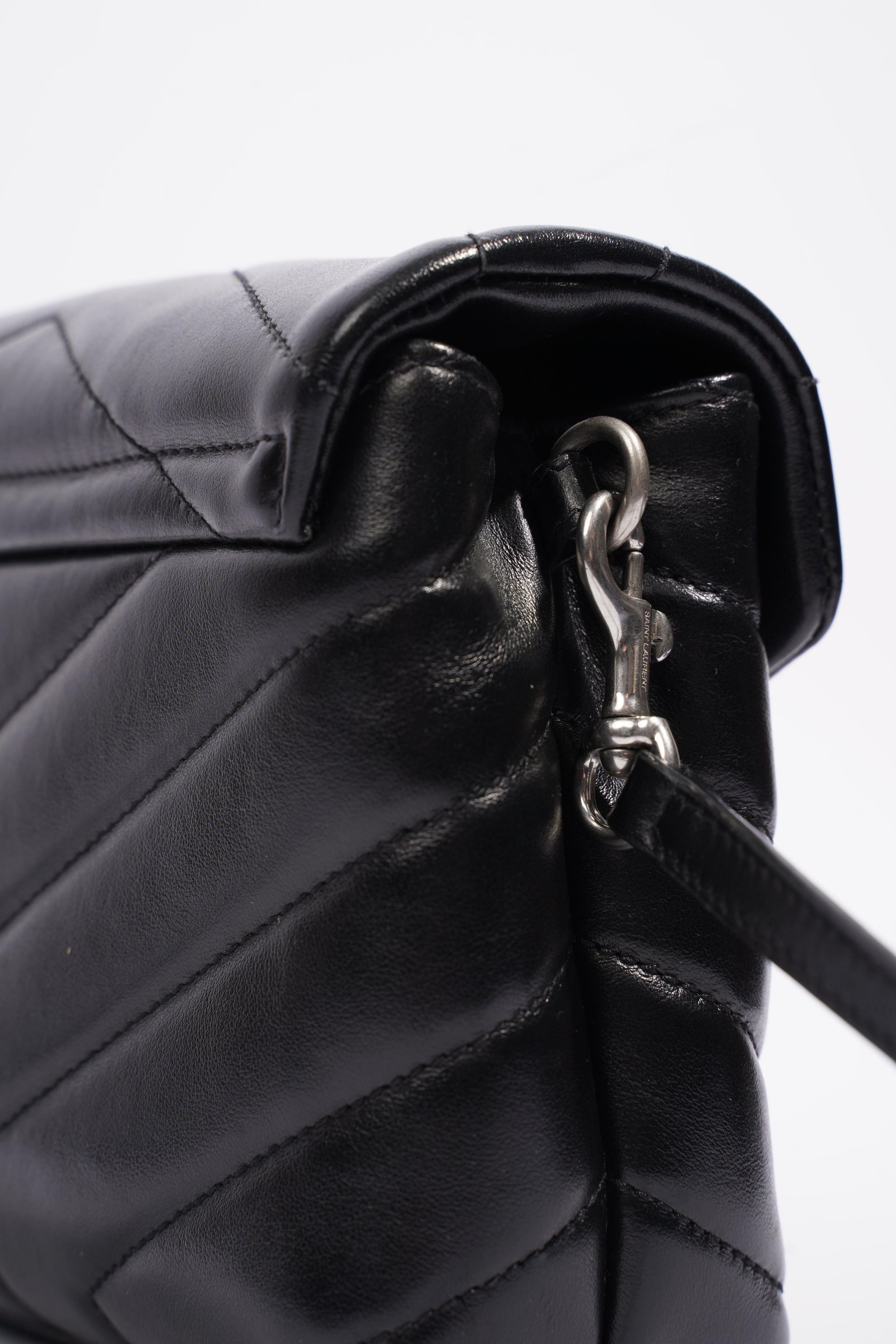 Saint Laurent Toy LouLou Black Calfskin Leather