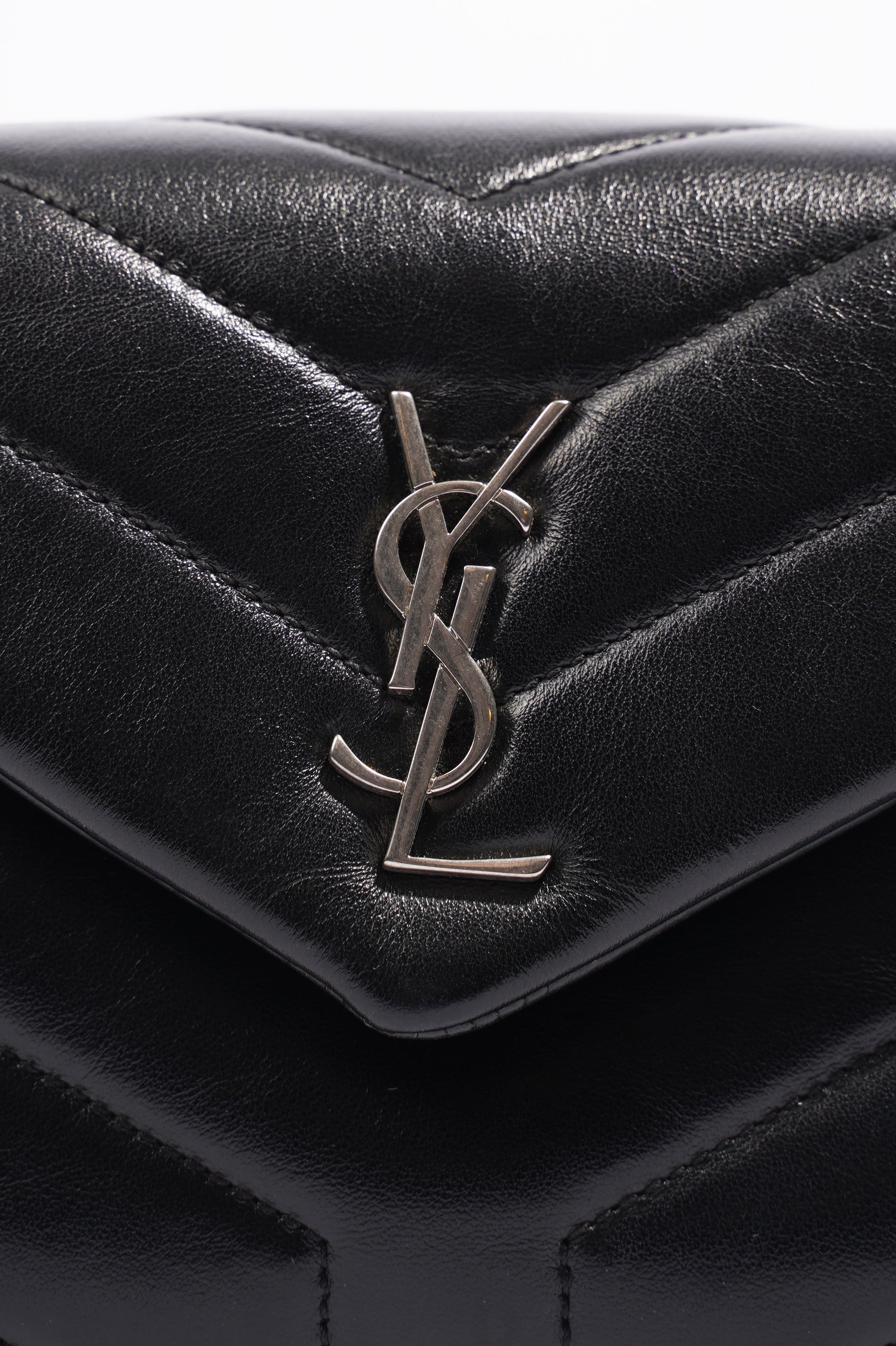 Saint Laurent Toy LouLou Black Calfskin Leather